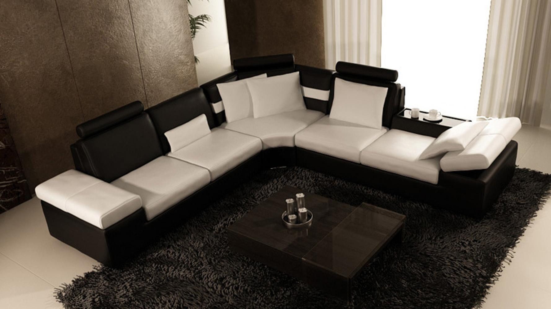 Xlmoebel Ecksofa Ledersofa K5014B in modernem Design mit elegantem Sitzkomfort, Hergestellt in Europa