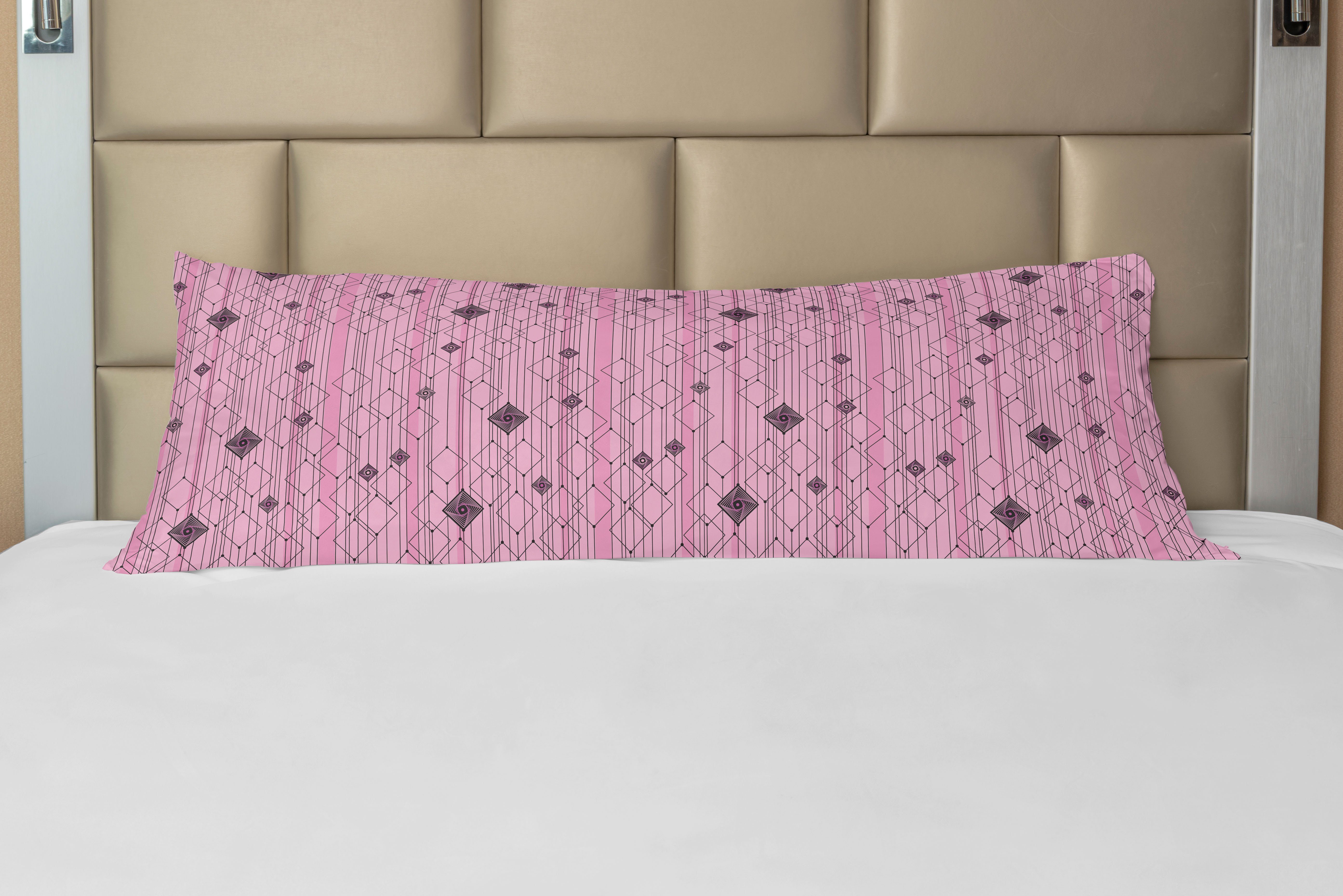 Langer Abstrakt Kissenbezug, geometrische Deko-Akzent rosa Modernes Seitenschläferkissenbezug Abakuhaus, Kunst