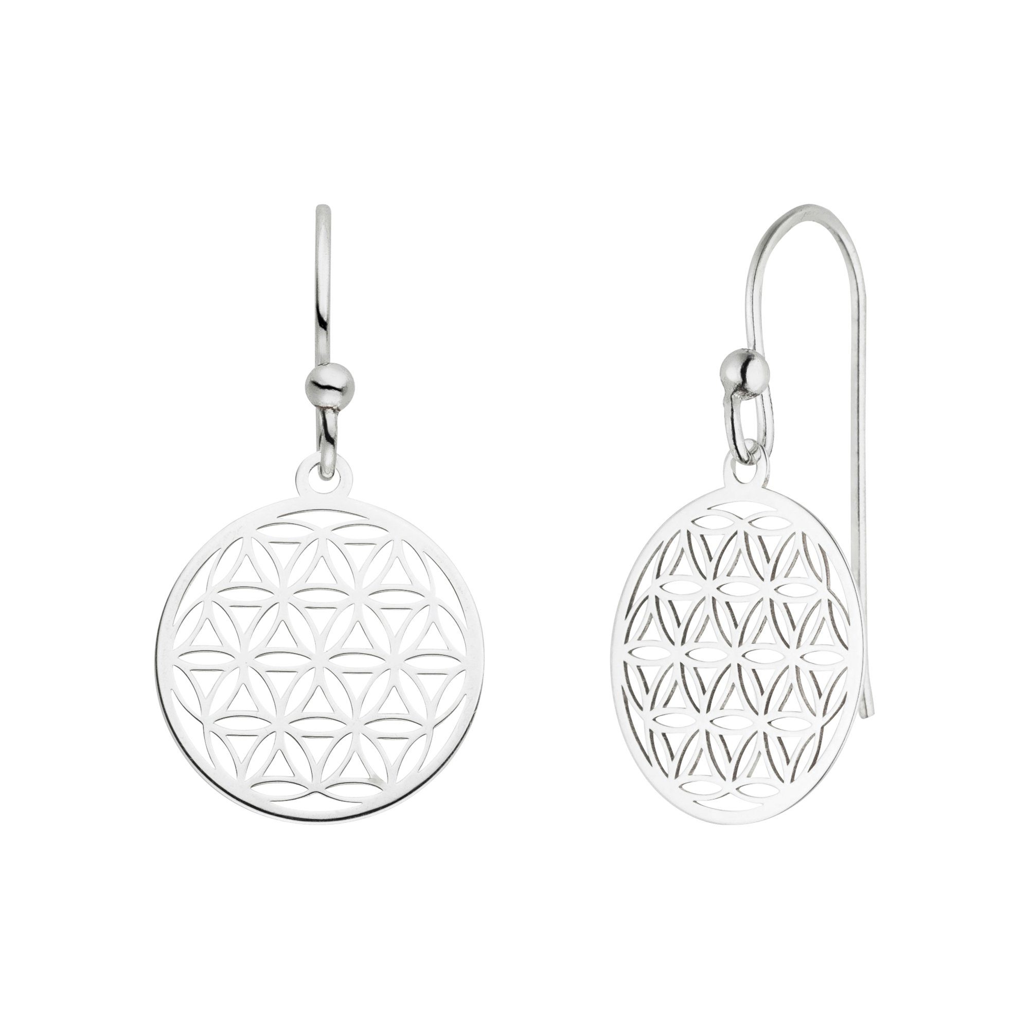 SCHOSCHON Paar Ohrhaken Ohrhaken Blume des Lebens 925 Silber Ohrringe Leben günstig online kaufen