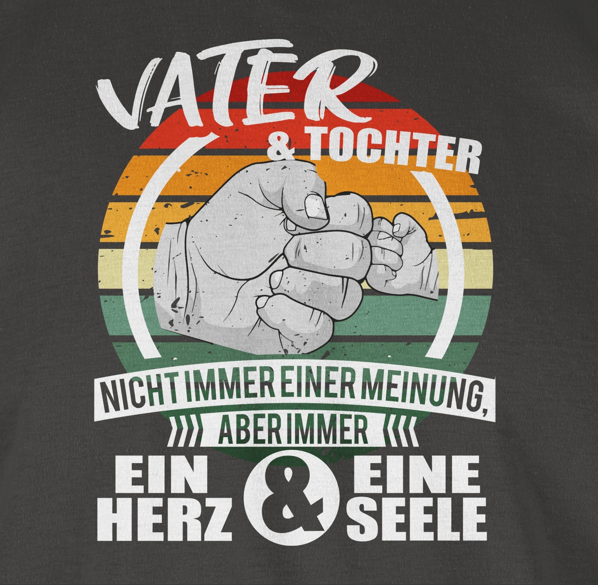 Vater Dunkelgrau Geschenk und T-Shirt Tochter Seele für Papa eine 02 Shirtracer Vatertag