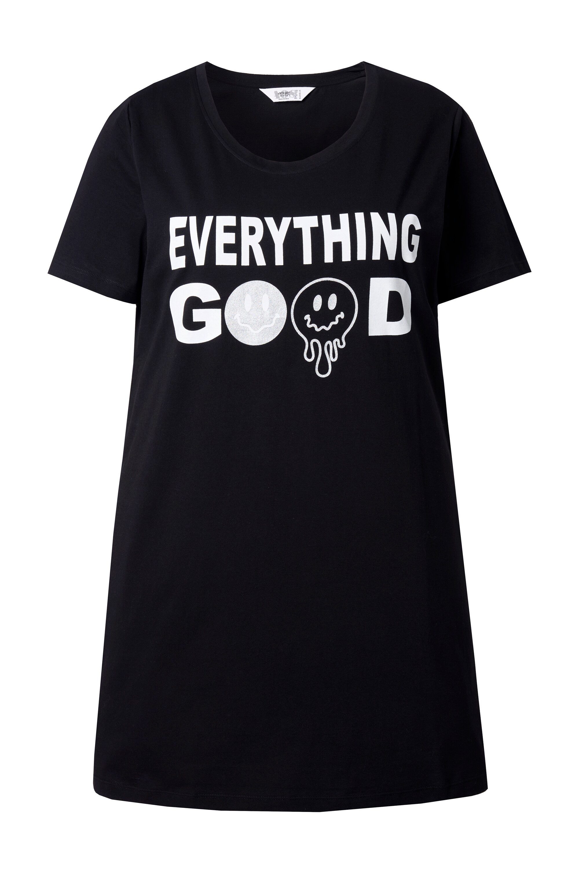 Angel of Style Longshirt Longshirt Smiley Schriftzug Halbarm günstig online kaufen