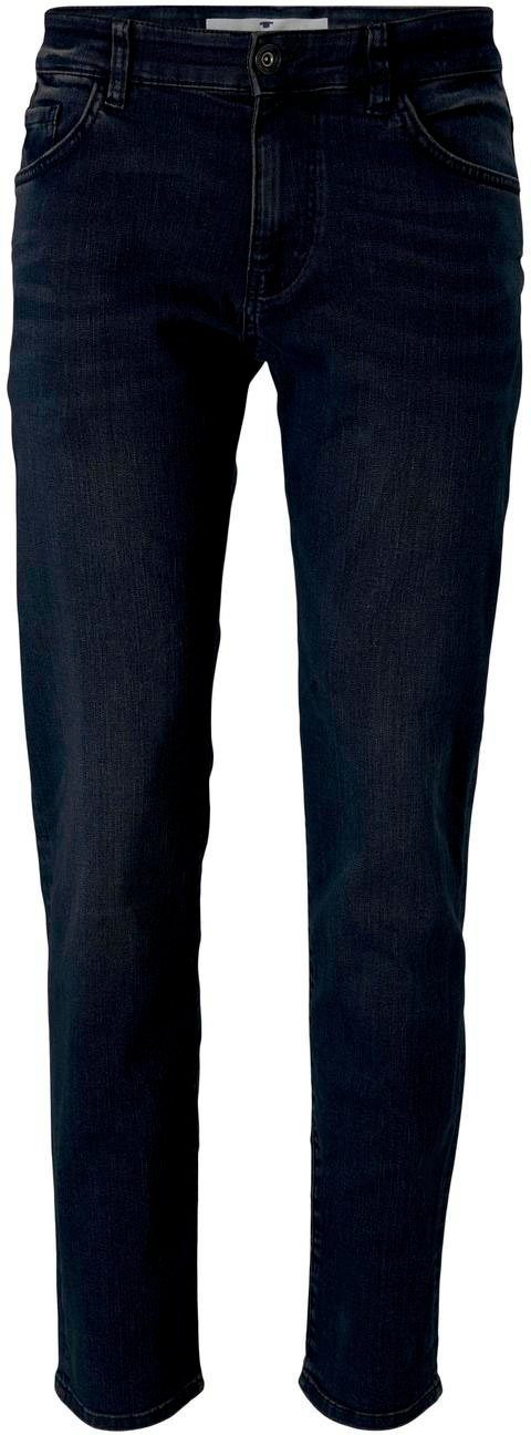MARVIN TOM mit kleinem denim Logo-Print 5-Pocket-Jeans dark TAILOR blue