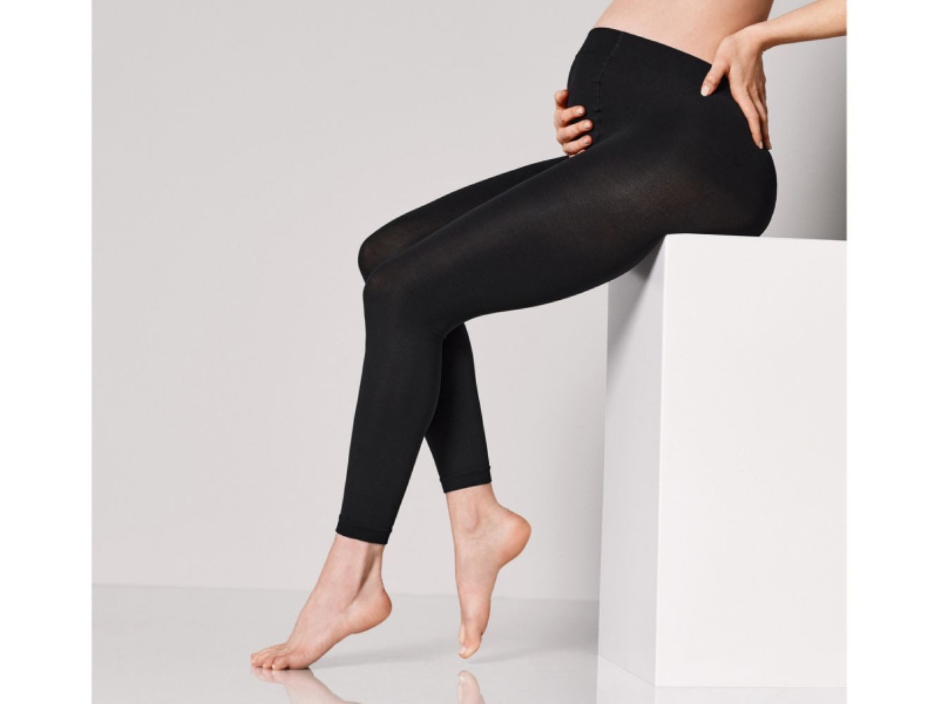 esmara Feinstrumpfhose Emara Damen Umstandsleggings Schwarz 36-38 100 DEN (Einzelartikel 1 St) halbtransparent Komfortbund bequem Hoher Tragekomfort
