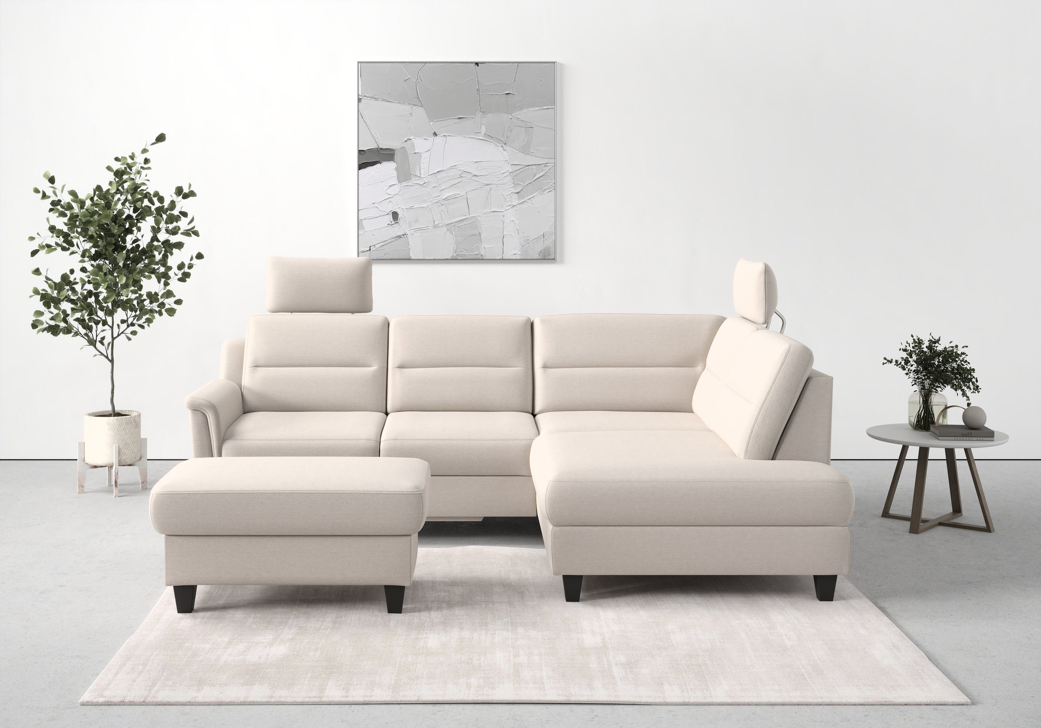 sit&more Ecksofa Farö, Bettfunktion wahlweise mit inklusive Bettkasten Federkern, und