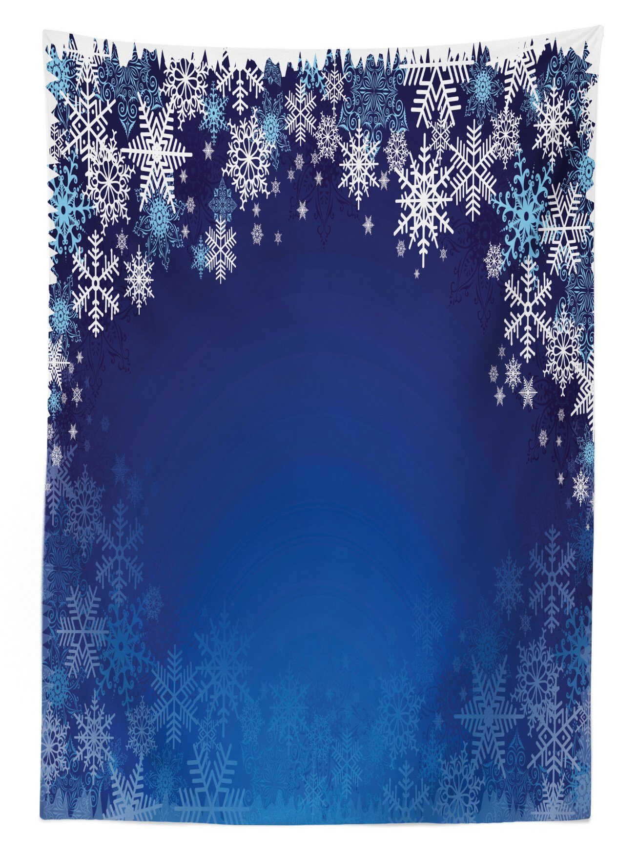 verschiedene Tischdecke Weihnachten Für den Farben, Bereich Farbfest geeignet Waschbar Klare Außen Schneeflocken Abakuhaus
