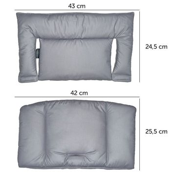 LaLoona Hochstuhlauflage beschichtet - Grau, Sitzauflage Hochstuhl Kissen für Stokke Tripp Trapp - Sitzkissen