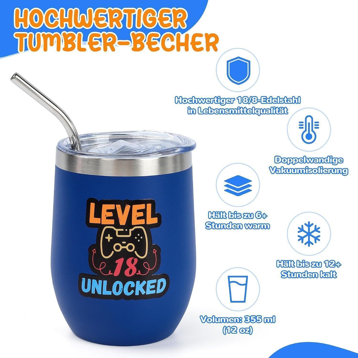 LuxusKollektion Geschenkbox Gamer Geschenkset 18. Geburtstag Jungen, Level 18 Unlocked – Bild 4 von 5