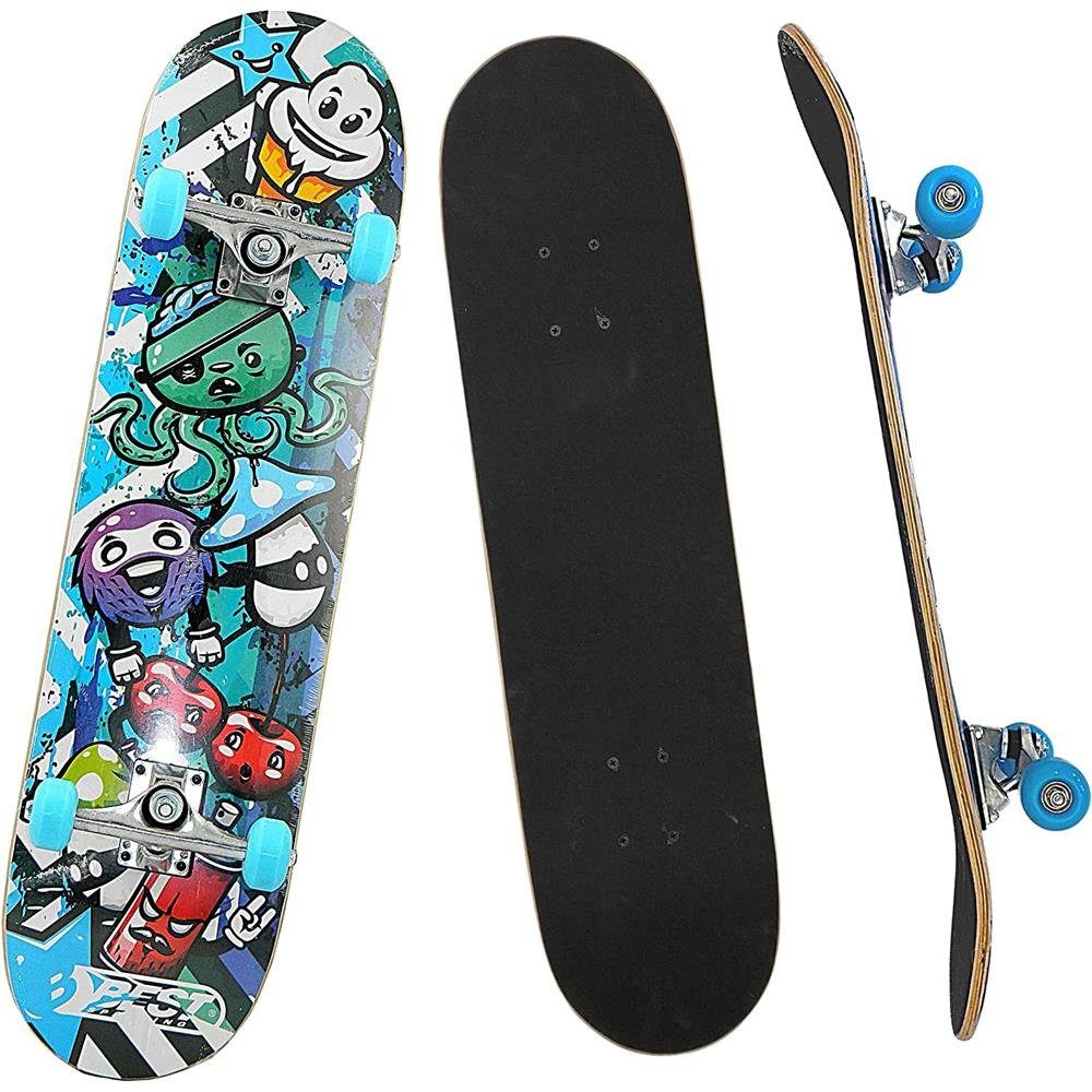 Skateboard x kg, Sporting cm Aluminium, Blue, Holz 100 Kugellager, Octopus Aus Board, 3 Best Kid und 7-fach, Benutzergewicht mit 20,4 ABEC 78,5 Blau