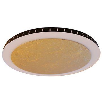 LUTEC LED Wandleuchte LED Wand- und Deckenleuchte Moon in Blattgold und Weiß-satiniert 400mm, keine Angabe, Leuchtmittel enthalten: Ja, fest verbaut, LED, 3500, Wandleuchte, Wandlampe, Wandlicht