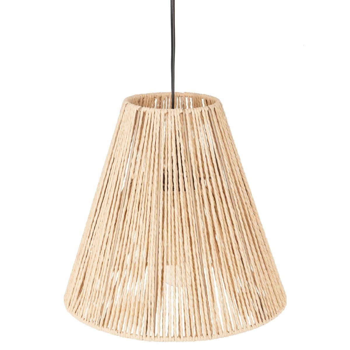 Atmosphera Créateur d'intérieur Pendelleuchte Hängelampe mit Metall- und Papierschirm, Ø 30 cm, beige, Leuchte mit Dekofunktion, ohne Leuchtmittel