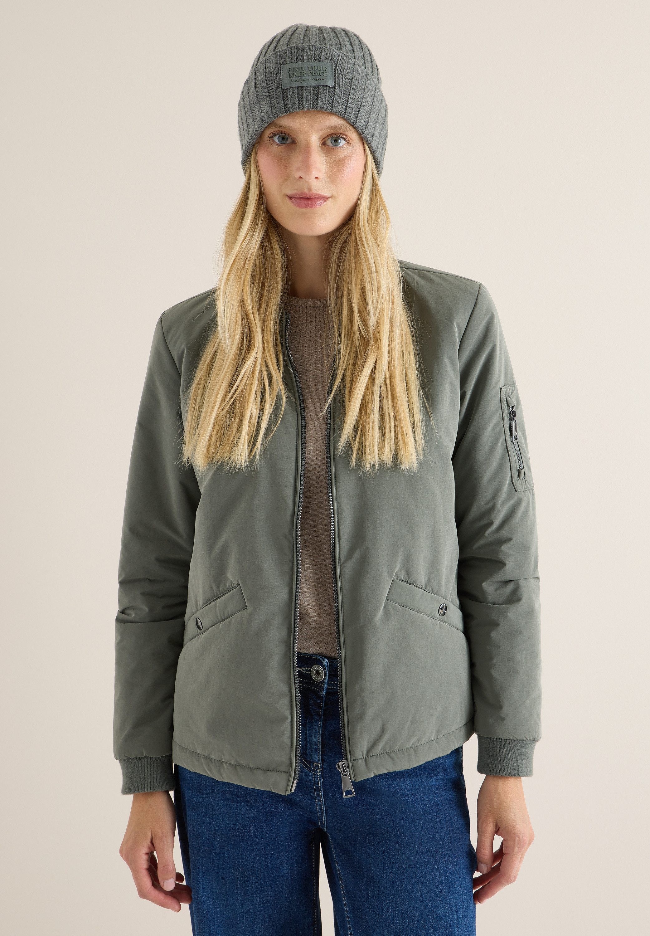 CECIL Strickmütze in Ripp Optik