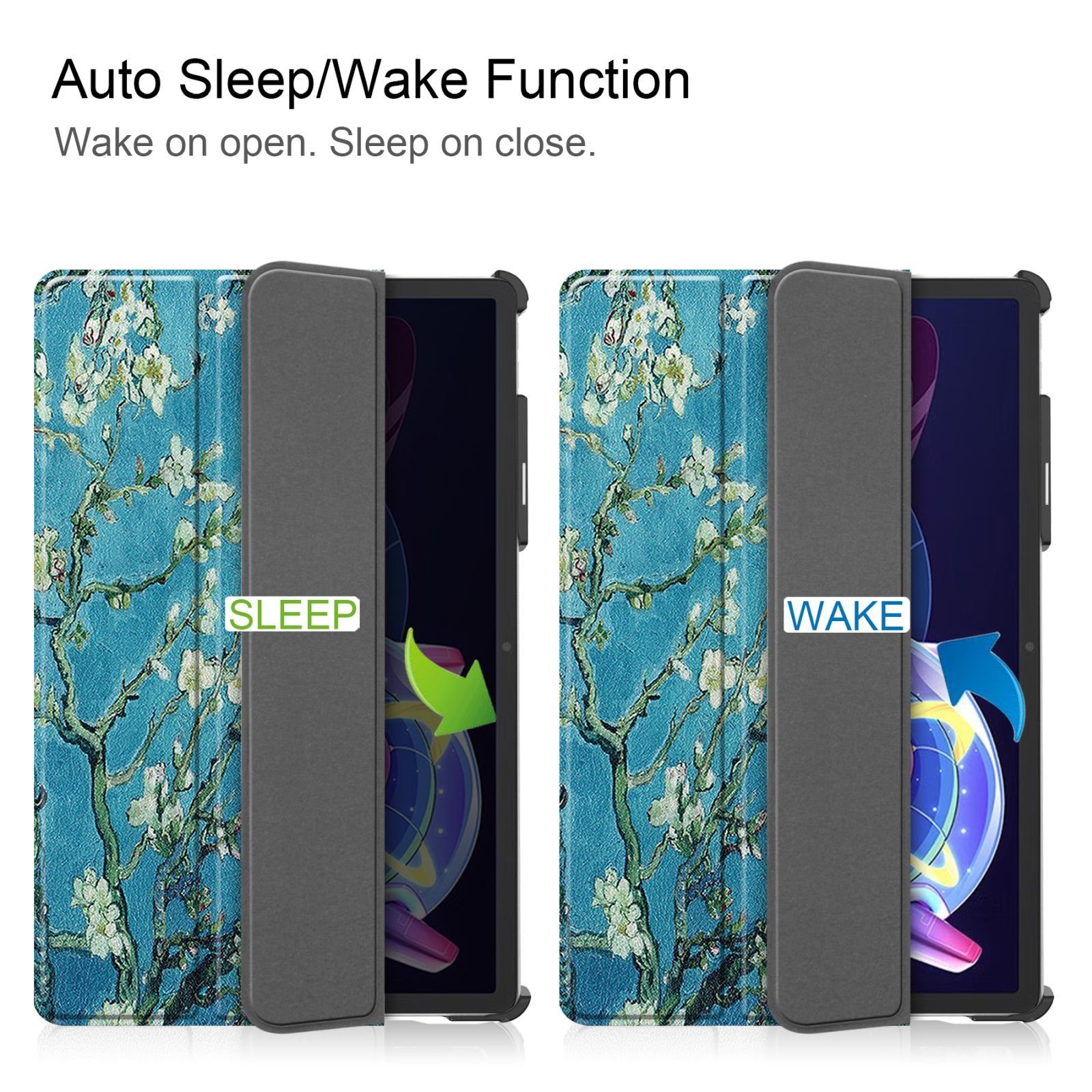 Lobwerk Tablet-Hülle Schutzhülle für Lenovo Tab P11 Pro 2. Gen, 2022 TB-132FU TB-138FC 11.2, Wake & Sleep Funktion, Sturzdämpfung, Aufstellfunktion