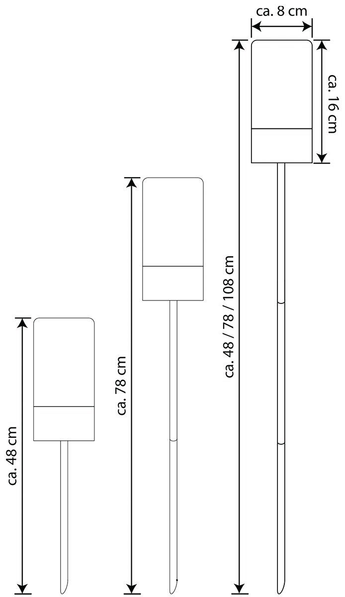 MeLiTec LED Solarleuchte Edelstahl Solarfackel SO28-1, nein, warmweiß günstig online kaufen
