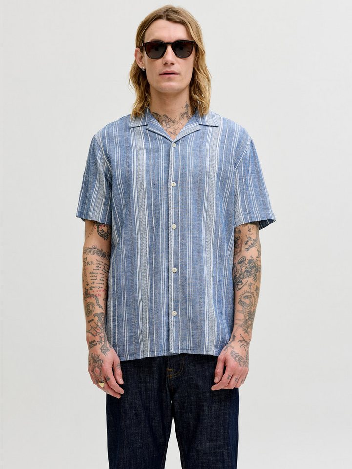 Jack & Jones Kurzarmhemd JPRBLUSUMMER LIN. BLEN DOBBY SS SHIRT SN