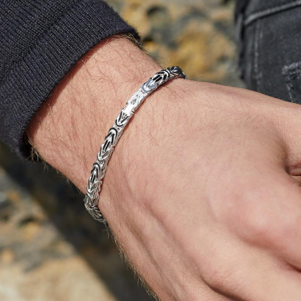 JEWLIX Königsarmband JEWLIX 4,5 mm Armband Königsketten Design 925er Silber günstig online kaufen