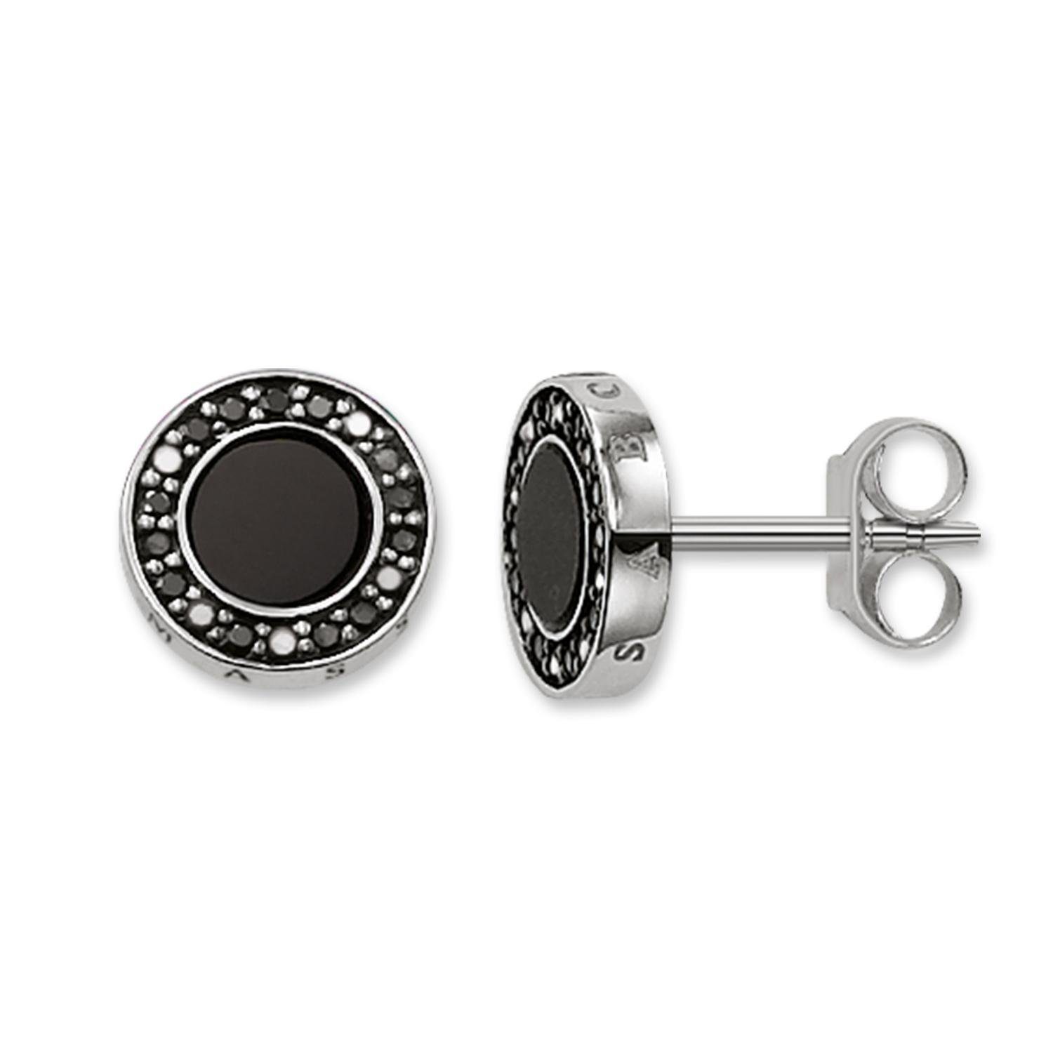 THOMAS SABO Paar Ohrstecker Classic Pavé Schwarz, mit Onyx, Zirkonia (synth)