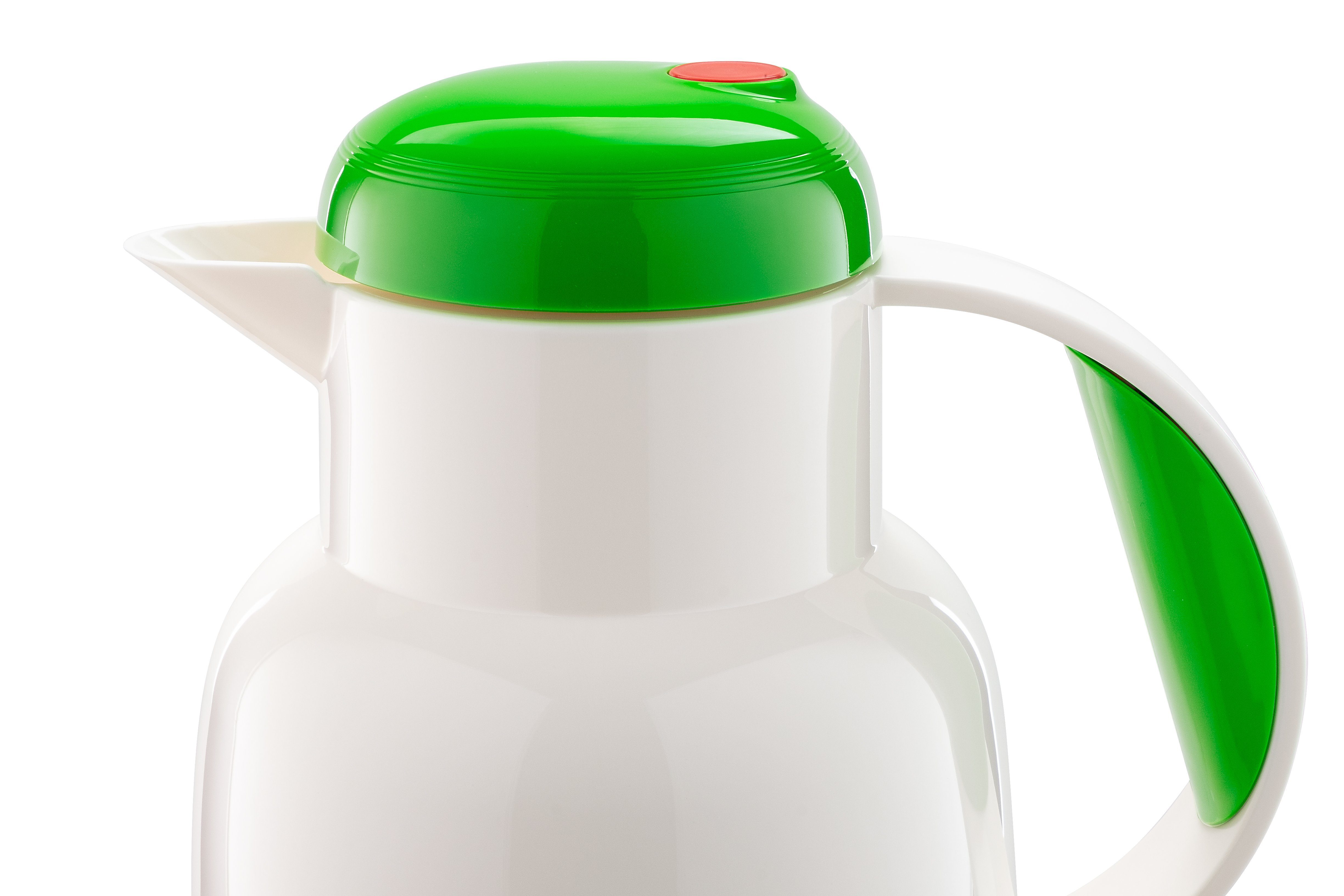 BPA 24 36 Glaseinsatz green), l, I 1 Rosalin-Glas Std aus Glaskolben Isolierkanne doppelwandigem I I std I 970 hochwertig white/flip 1,0 (Kaffekanne Frei kalt, ltr. warm ROTPUNKT Teekanne,