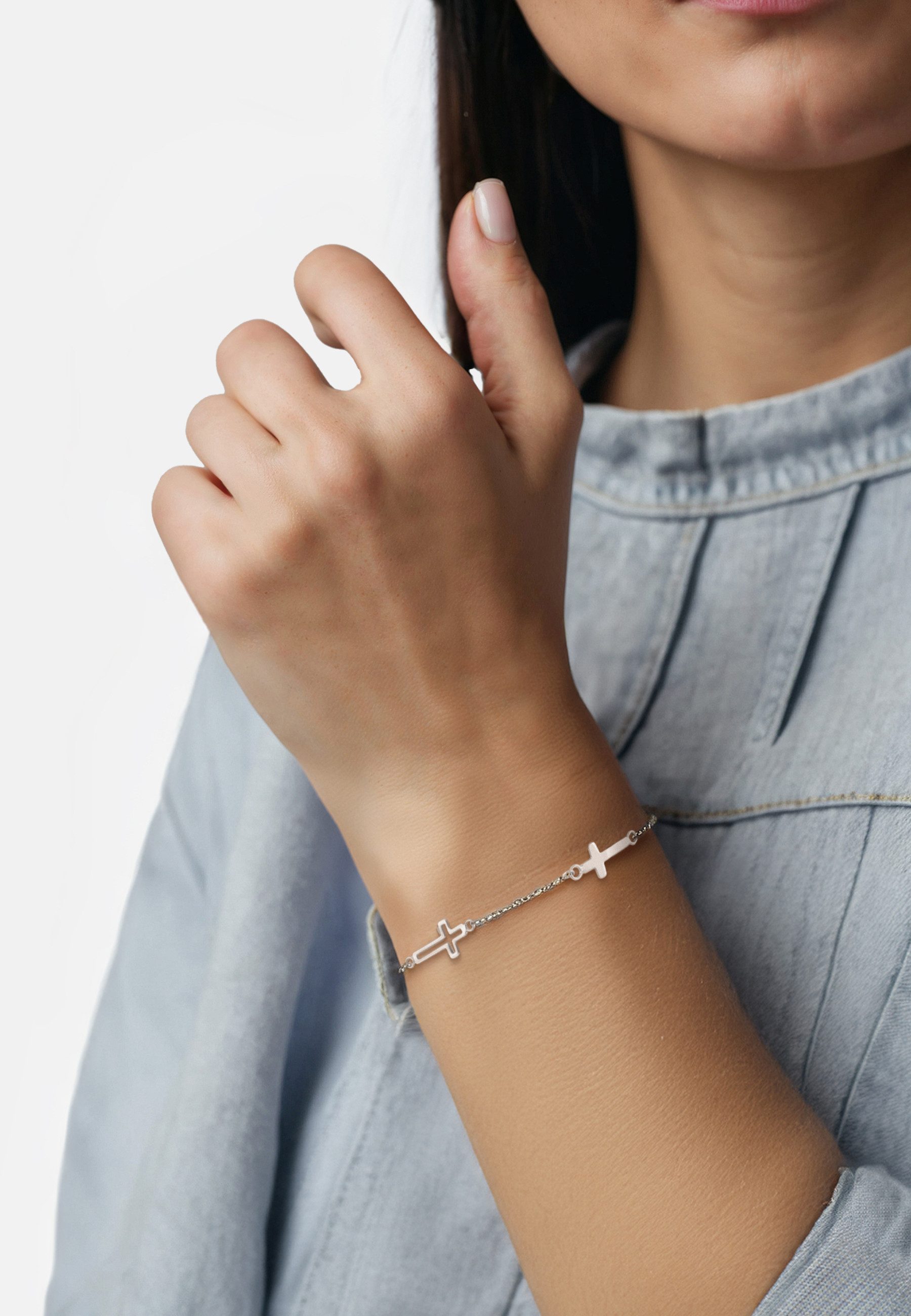 Sofia Milani Armband Kreuz (Armband), 925 Silber Damen Schmuck - B0362 günstig online kaufen