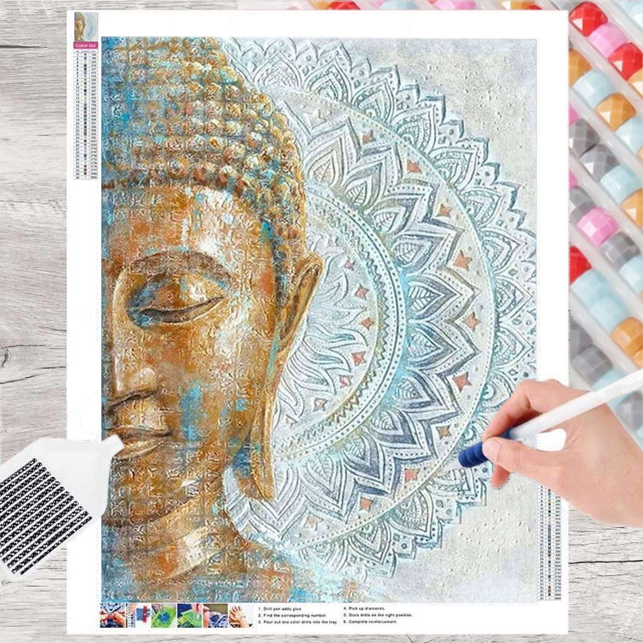 Kreativset GOLDEN Diamond Painting zubehör bilder Weihnachten ( Kaffee Frühstück) 
