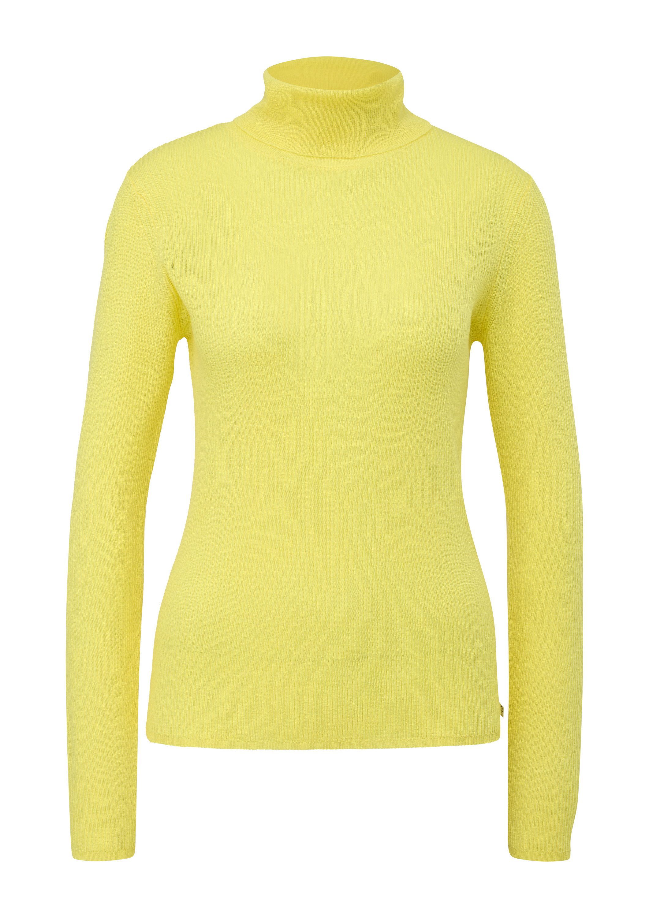 QS Longpullover Strickpullover Rollkragenpullover aus Feinstrick günstig online kaufen