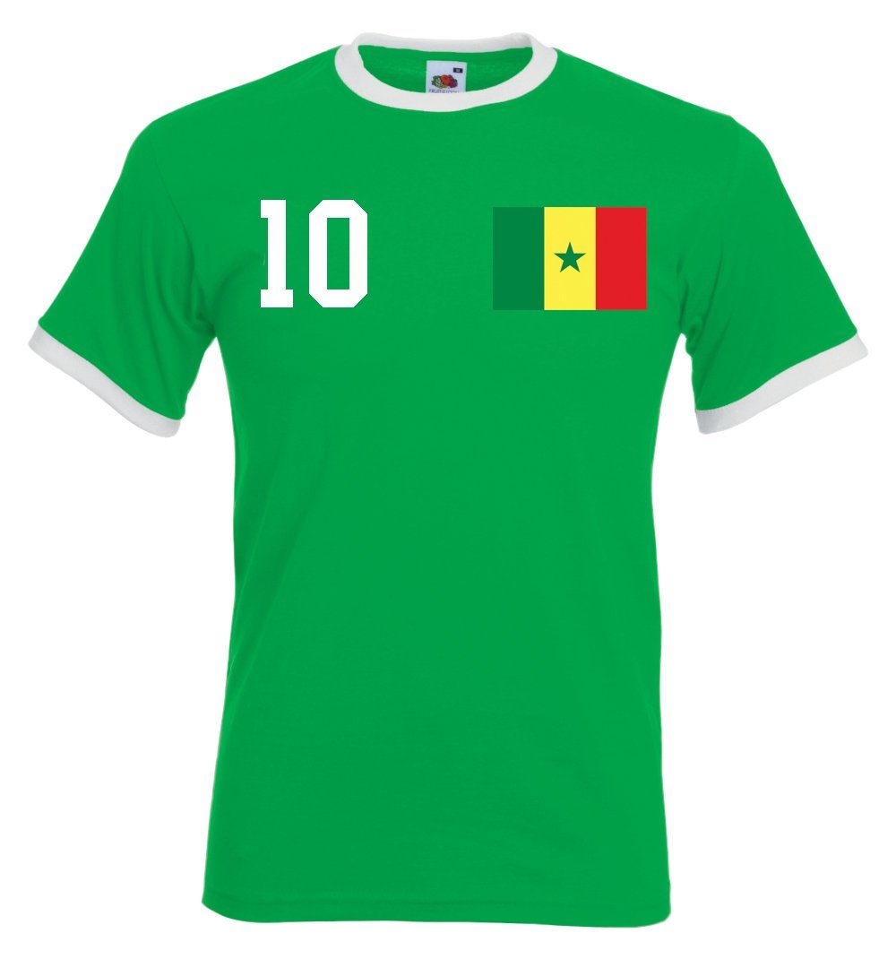 T-Shirt Senegal Herren Shirt im Fußball Trikot Look