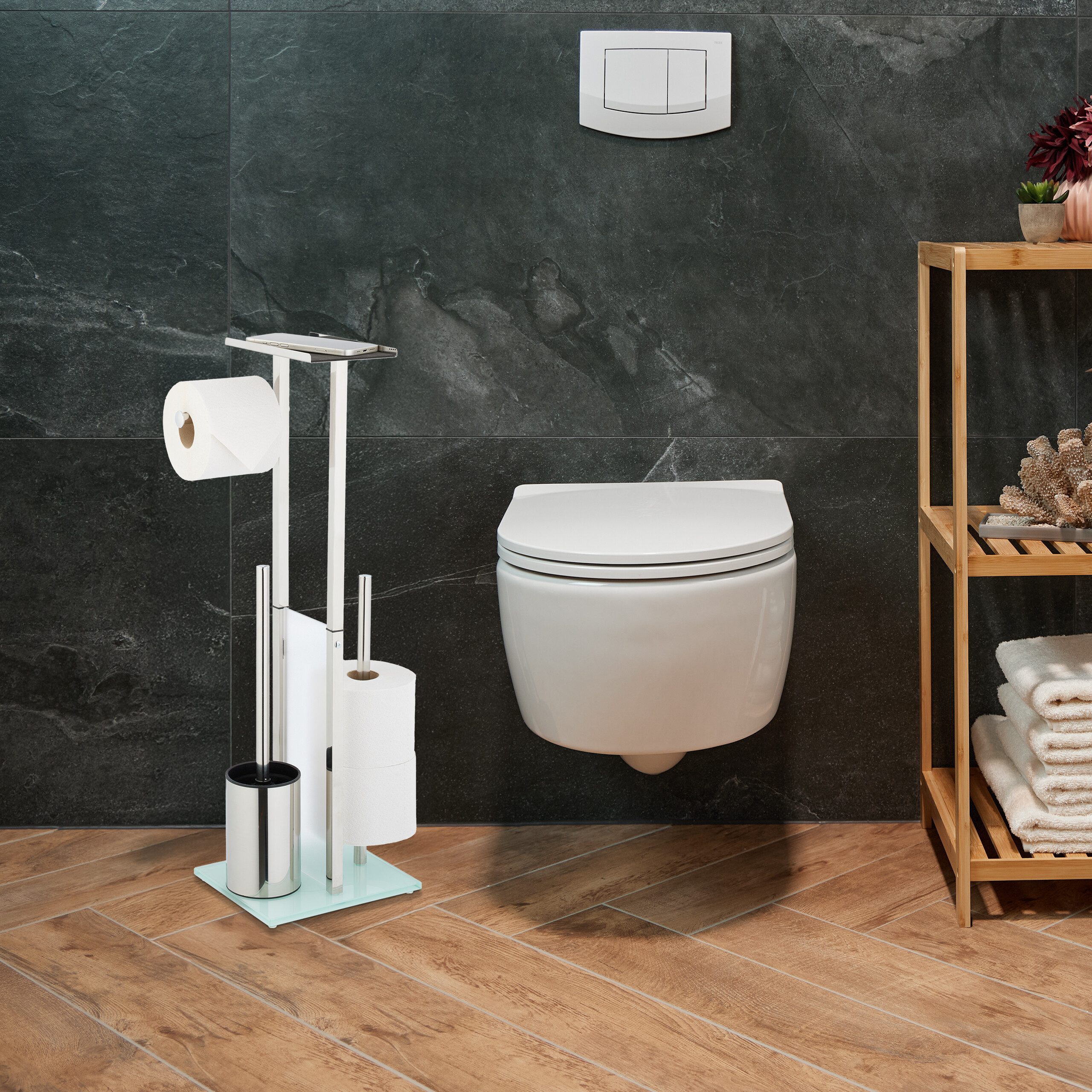 relaxdays WC-Garnitur Stehende WC Garnitur mit günstig online kaufen