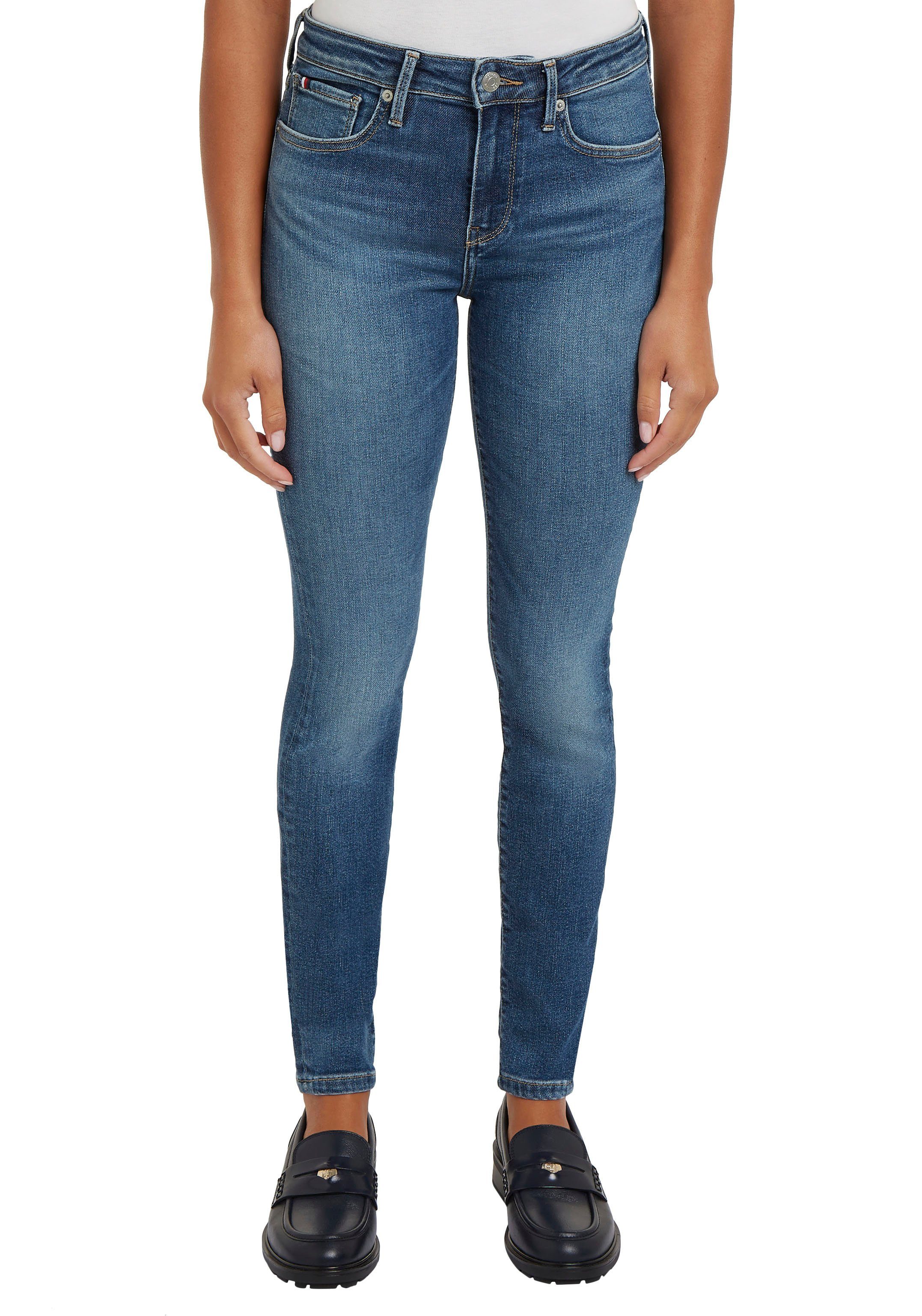 Tommy Hilfiger Skinny-fit-Jeans "COMO SKINNY RW BLACK" mit Tommy Hilfiger L günstig online kaufen