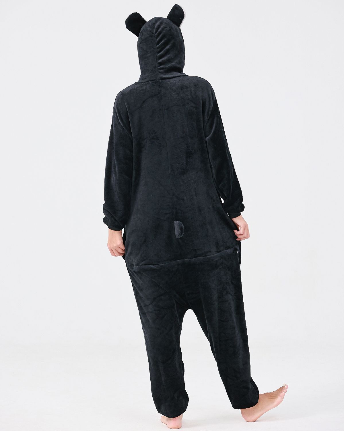 Katara Partyanzug Glücksbärchis Jumpsuit Onesie für Erwachsene S-XL, Karneval, Fasching, Glücksbärchi, Pechbärchi, schwarz