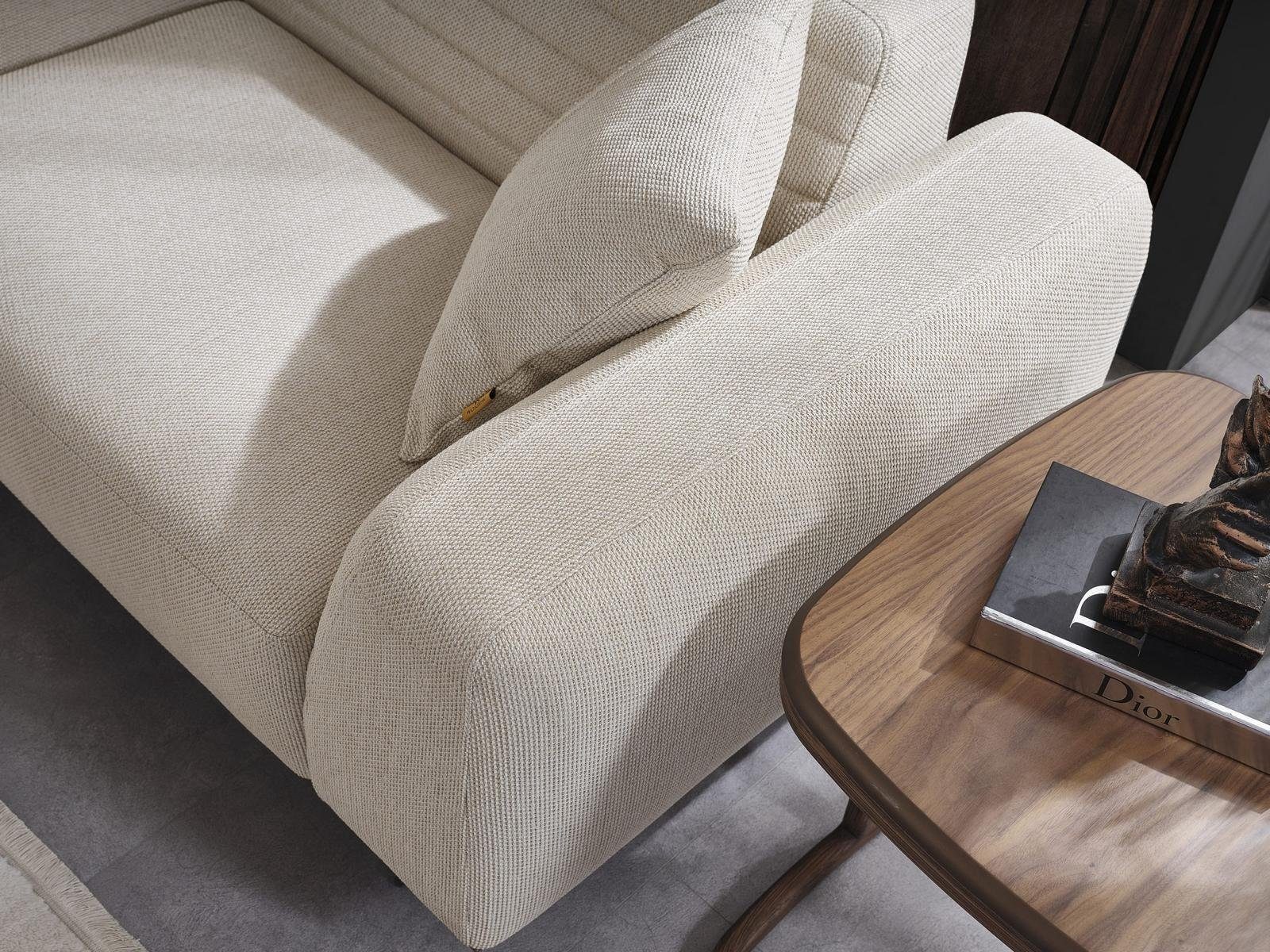 JVmoebel Ecksofa Luxus Ecksofa Textil, Europa Wohnzimmer Teile, U-Form Couch in Möbel Made Sofa Polster 8