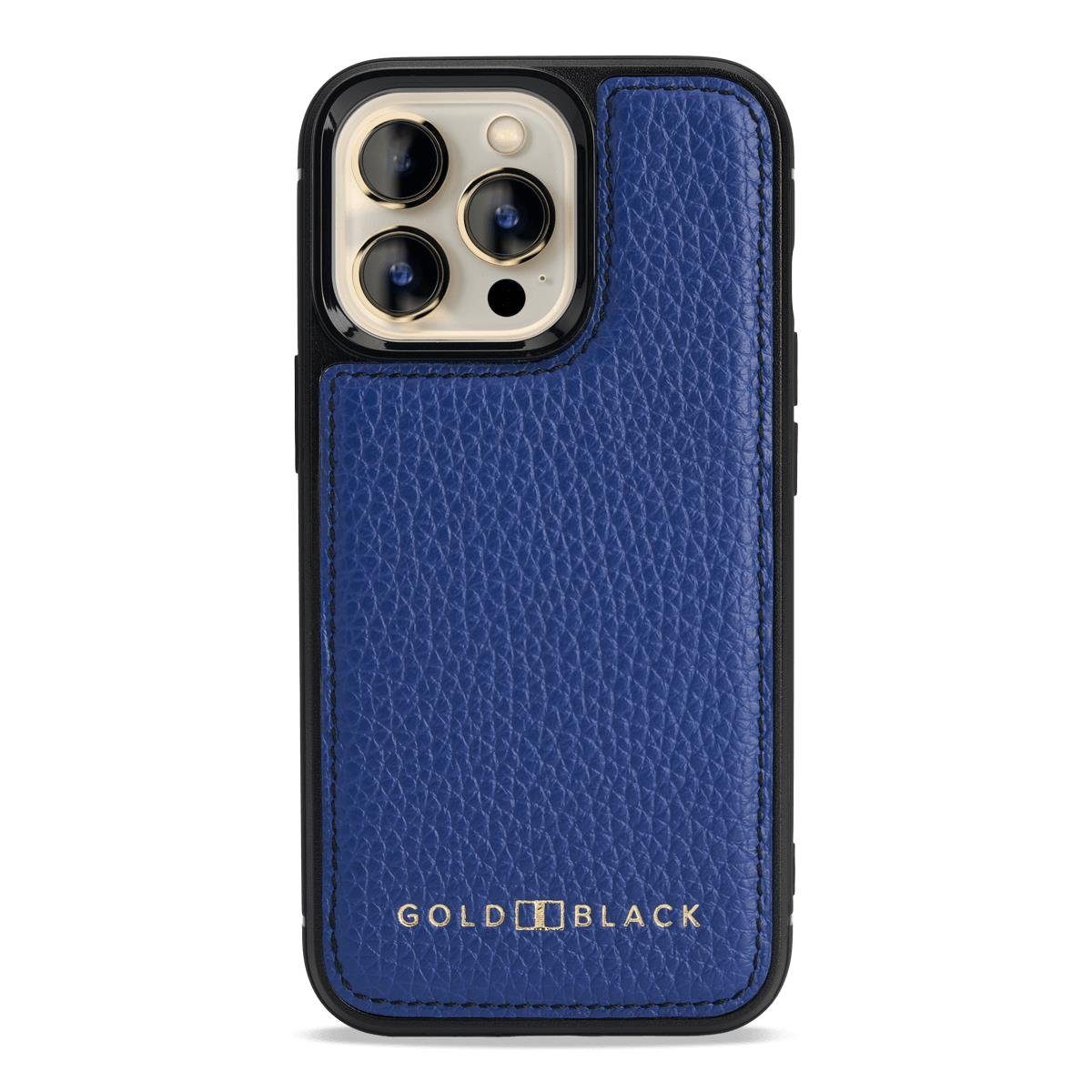GOLDBLACK Handyhülle iPhone 13 Pro MagSafe Leder Case Nappa blau 15,49 cm (6,10 Zoll)