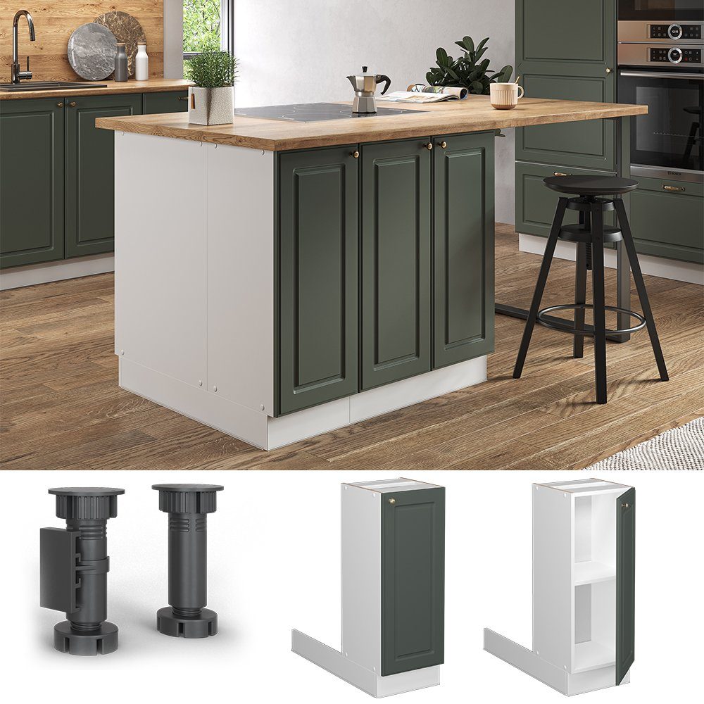 Vicco Unterschrank Fame-Line, Grün-Gold Landhaus/Weiß, 30 günstig online kaufen