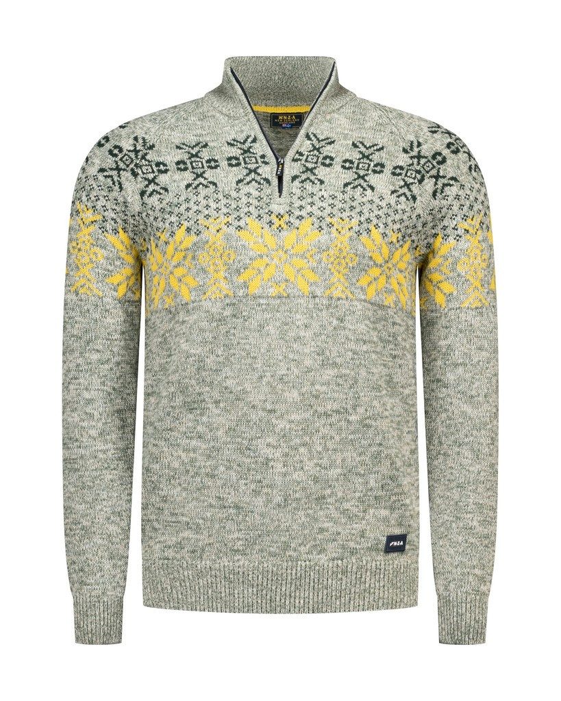 New Zealand Auckland Troyer New Zealand Auckland Herrenpullover mit Norweger‑Muster (1-tlg)