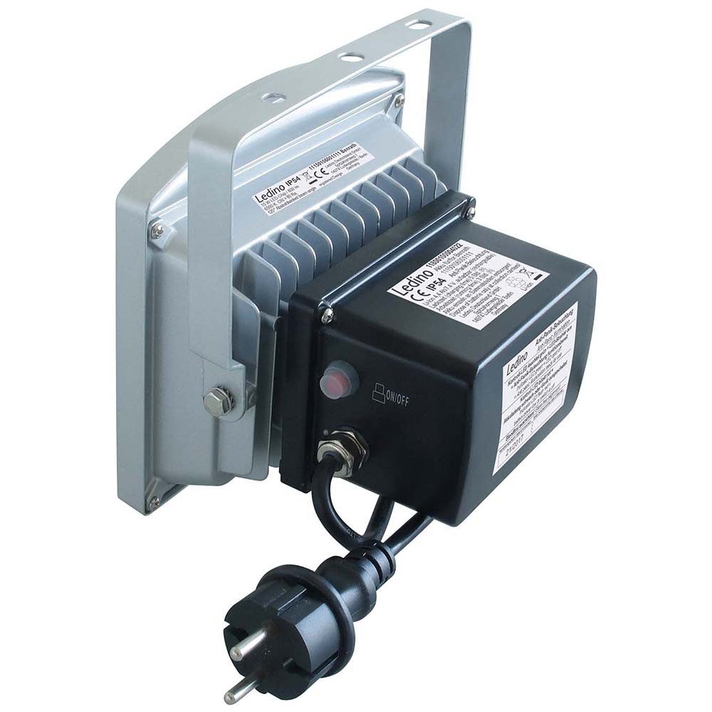 Ledino Baustrahler, LED-Leuchtmittel fest verbaut, Kaltweiß, Tageslichtweiß, LED Anti-Panik-Strahler Arbeitsleuichte Alu LED L 18 cm IP65