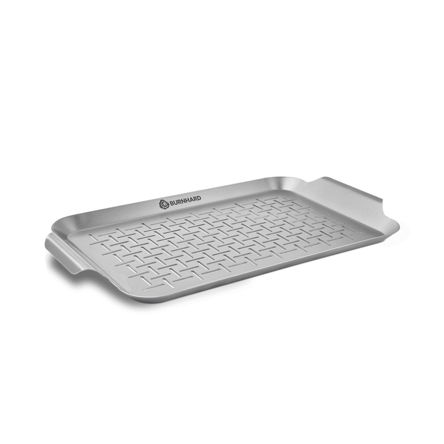 BURNHARD® Grillschale Edelstahl Grillschale groß 42,5 x 25 x 2 cm, Grillschale 42,5 x 25 x 2 cm
