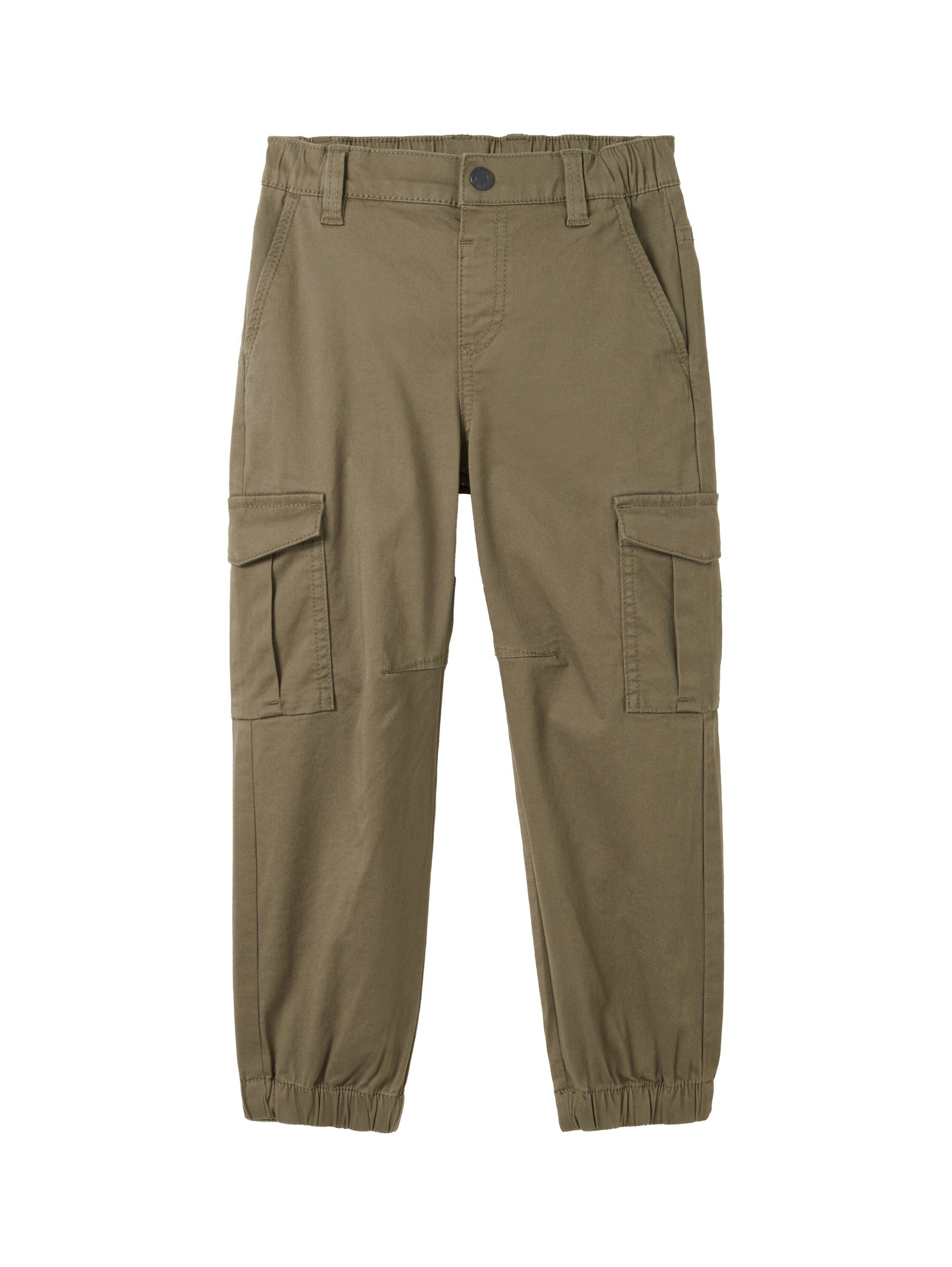 TOM TAILOR Cargohose mit Stretch-Anteil und Bündchen