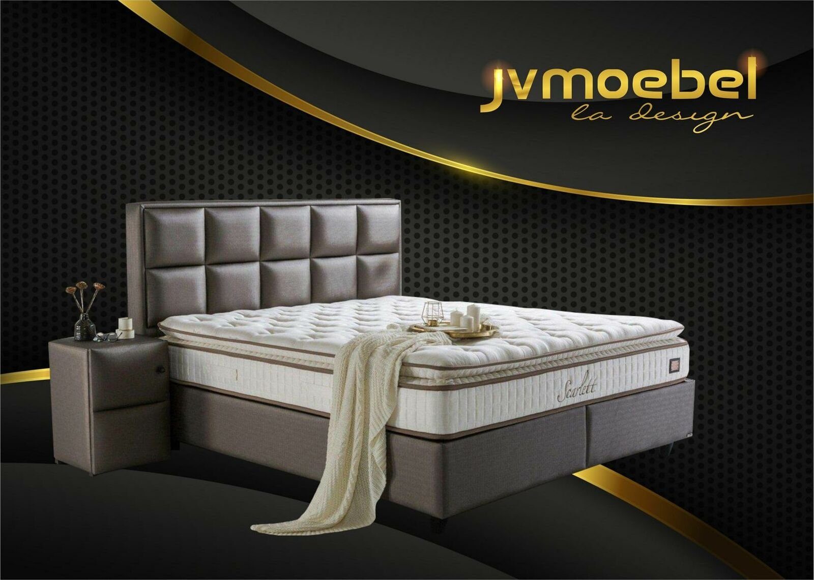 JVmoebel Bett, Bett Leder Schlafzimmer Möbel Luxury Moderne Betten Chesterfield