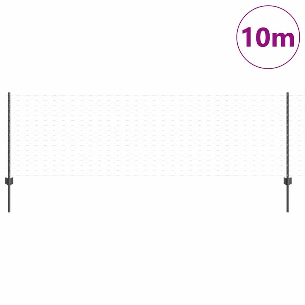 vidaXL Gartenzaun Zaun mit Pfosten Grau günstig online kaufen