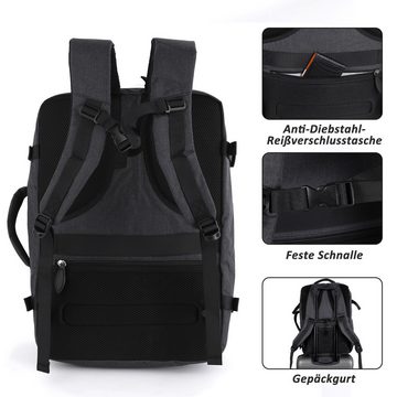 TAN.TOMI Reiserucksack 40L Handgepäck Reiserucksack, Erweiterbarer Handgepäck Rucksack, Große Laptop Rucksack für 17 Zoll, Daypack für Reisen Weekender