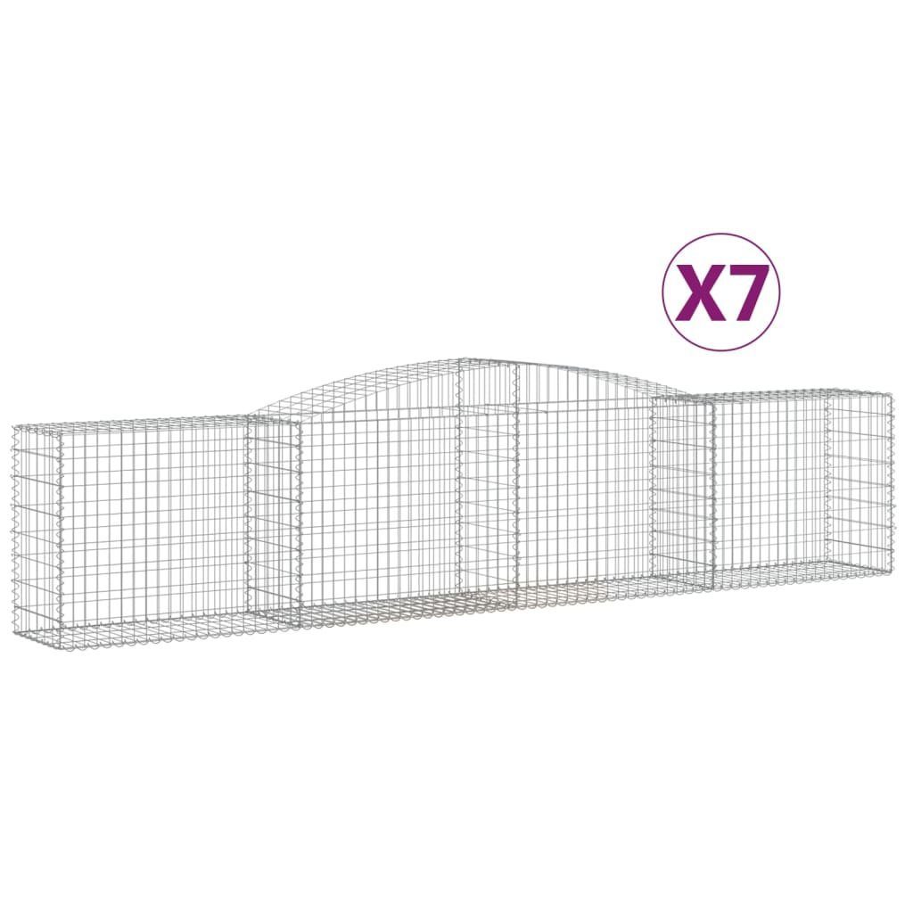 Thumbnail - vidaXL Blumentopf Gabionen mit Hochbogen 7 Stk. 400x50x80/100cm Verzinktes Eisen (7 St)