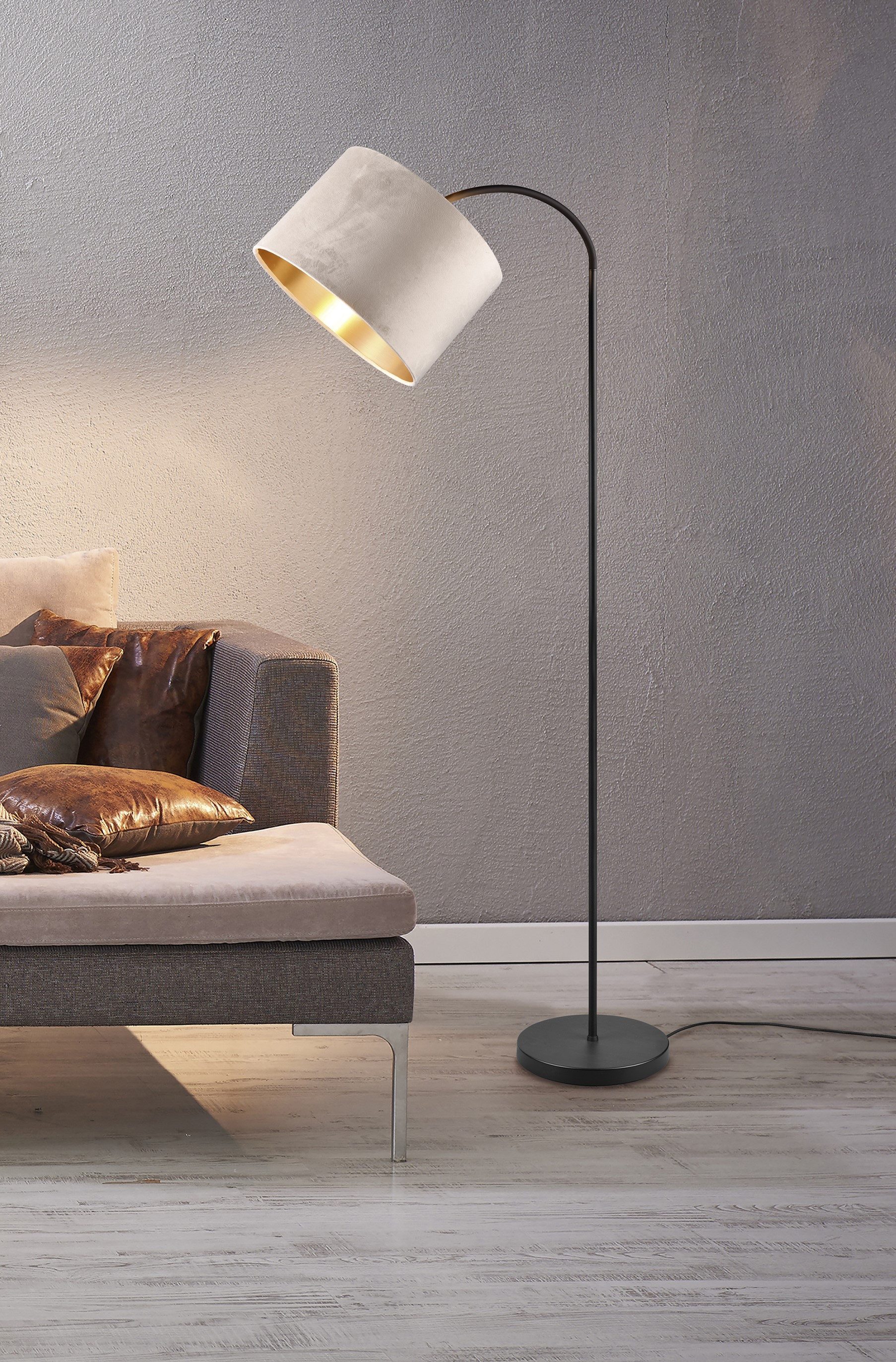 my home Stehlampe JOSIE, Stehleuchte 156cm, mit Fußschalter exkl 1x E27 Leu günstig online kaufen