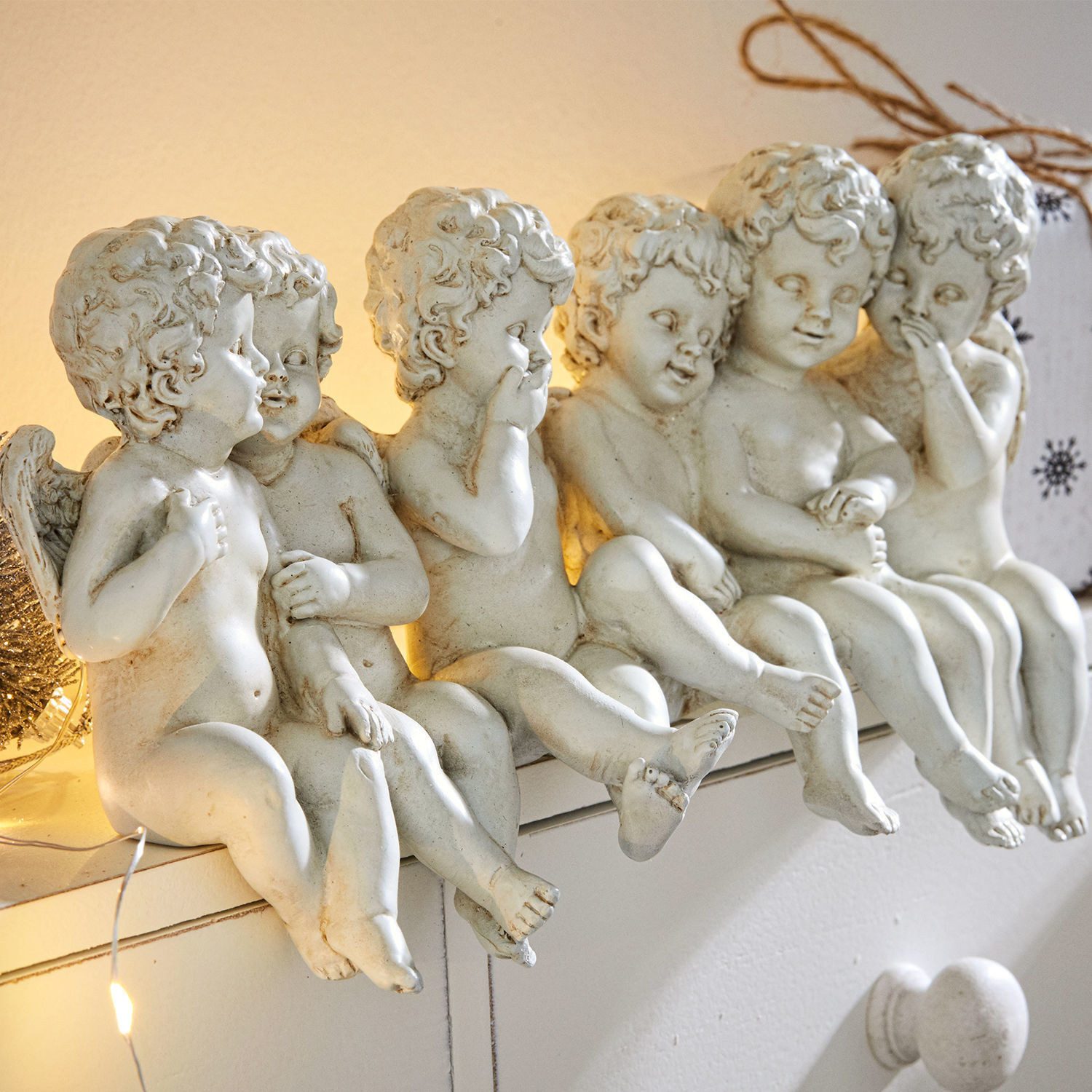 Mirabeau Weihnachtsfigur Engel Léon antikweiß (kein Set, kein Set), none – Bild 3 von 5