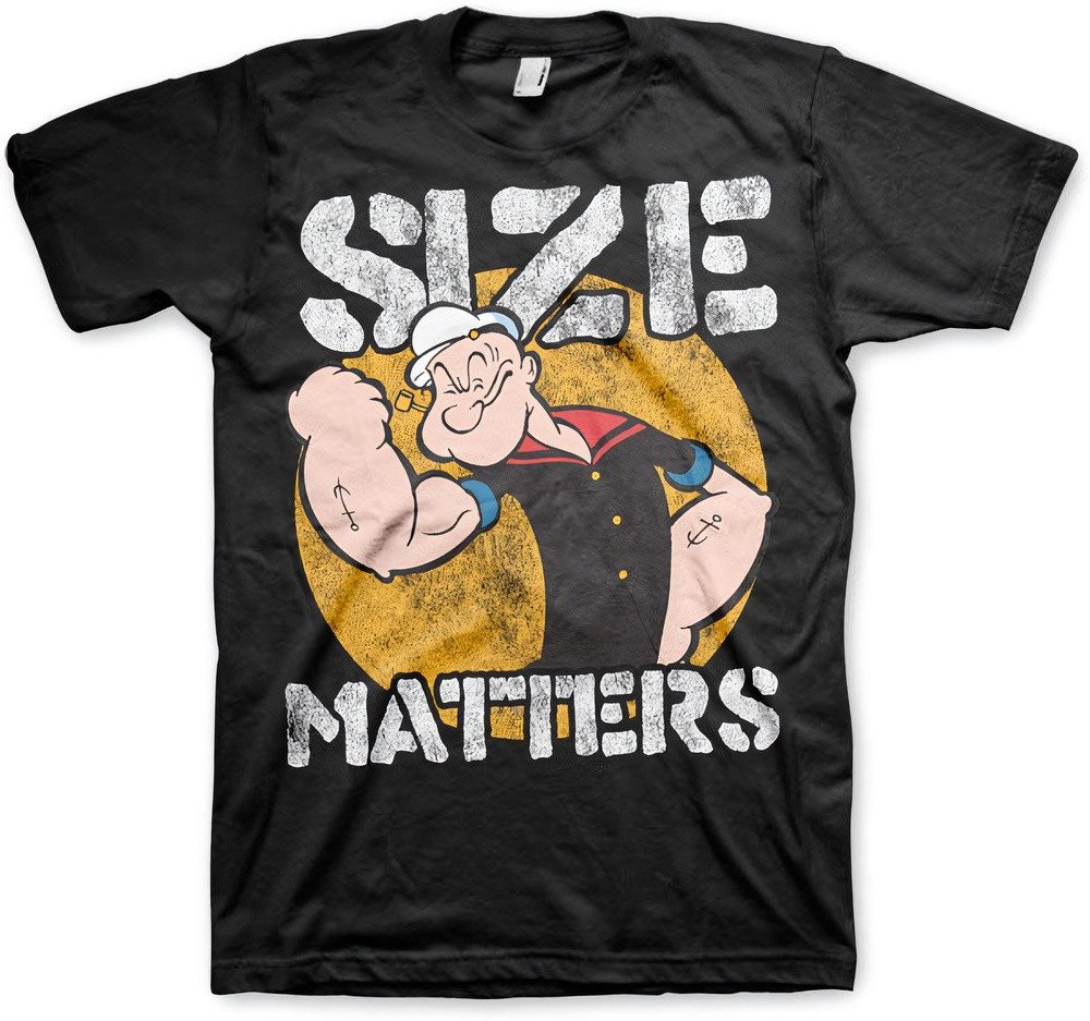 Popeye T-Shirt Size Matters Big Tall T-Shirt
