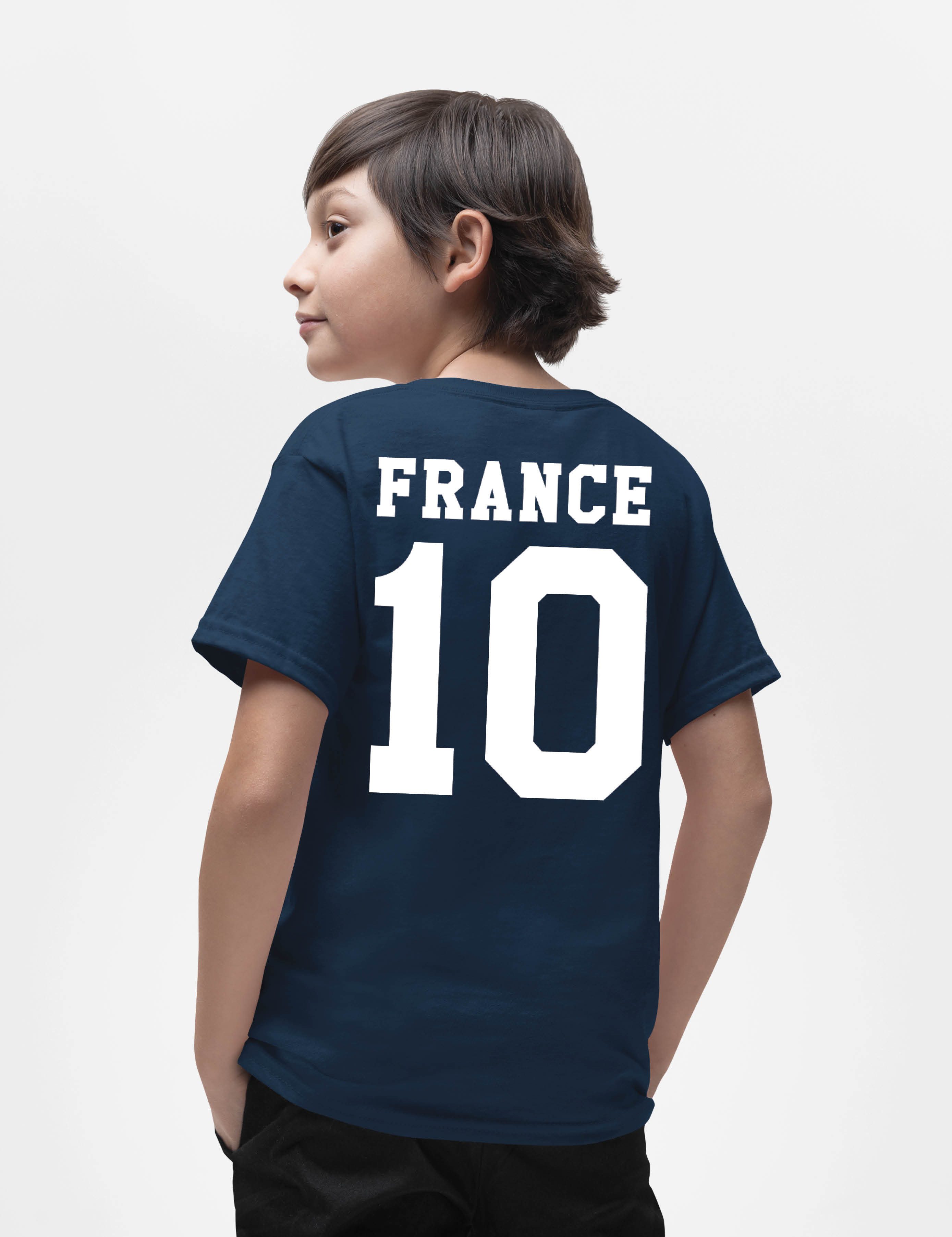 Youth Designz T-Shirt Frankreich Kinder T-Shirt im Fußball Trikot Look mit trendigem Motiv