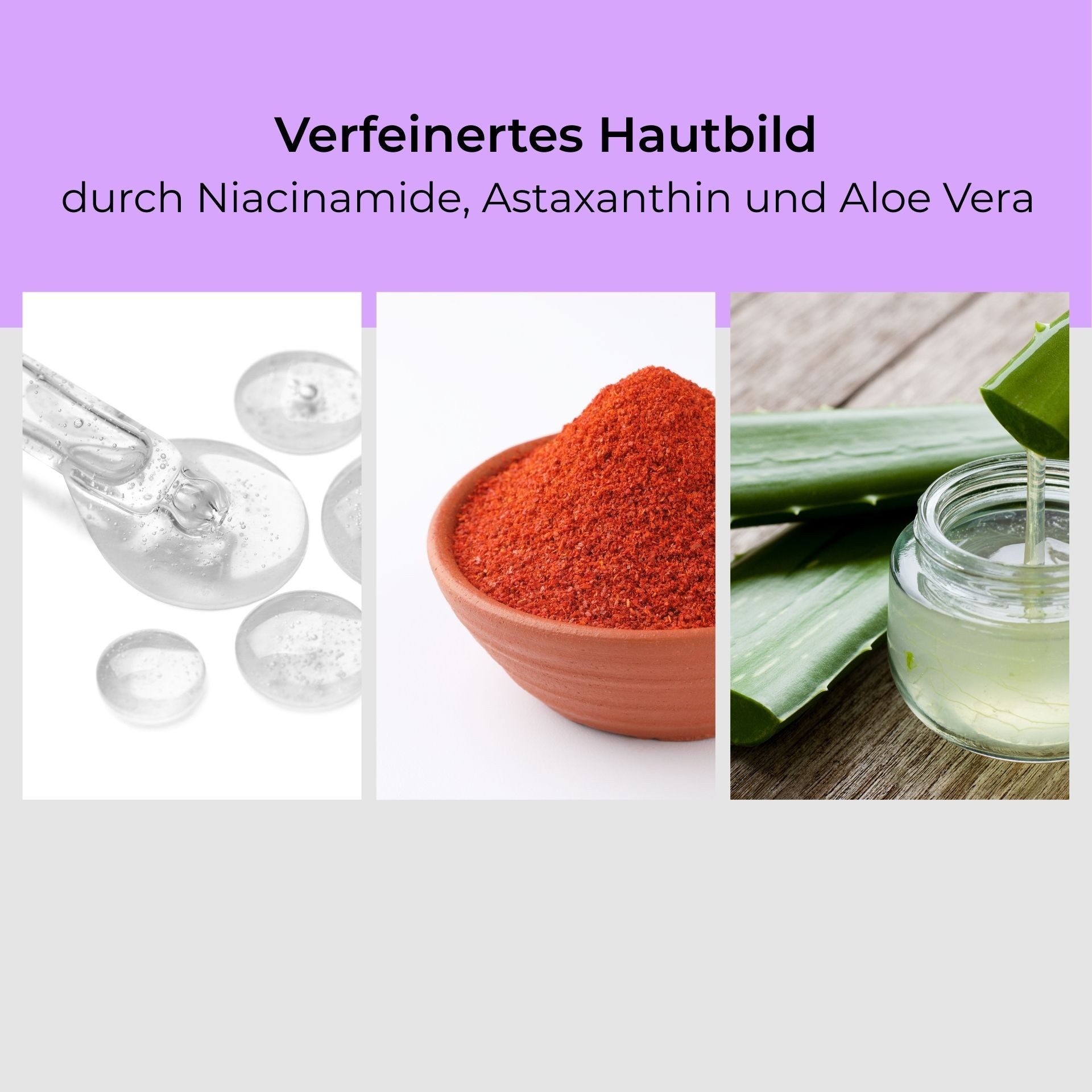 RAU Cosmetics Gesichtsserum Niacinamide & Astaxanthin Serum mit 10 % Niacinamid & 1 % Zink PCA, bei Pickelmalen & unreiner Haut