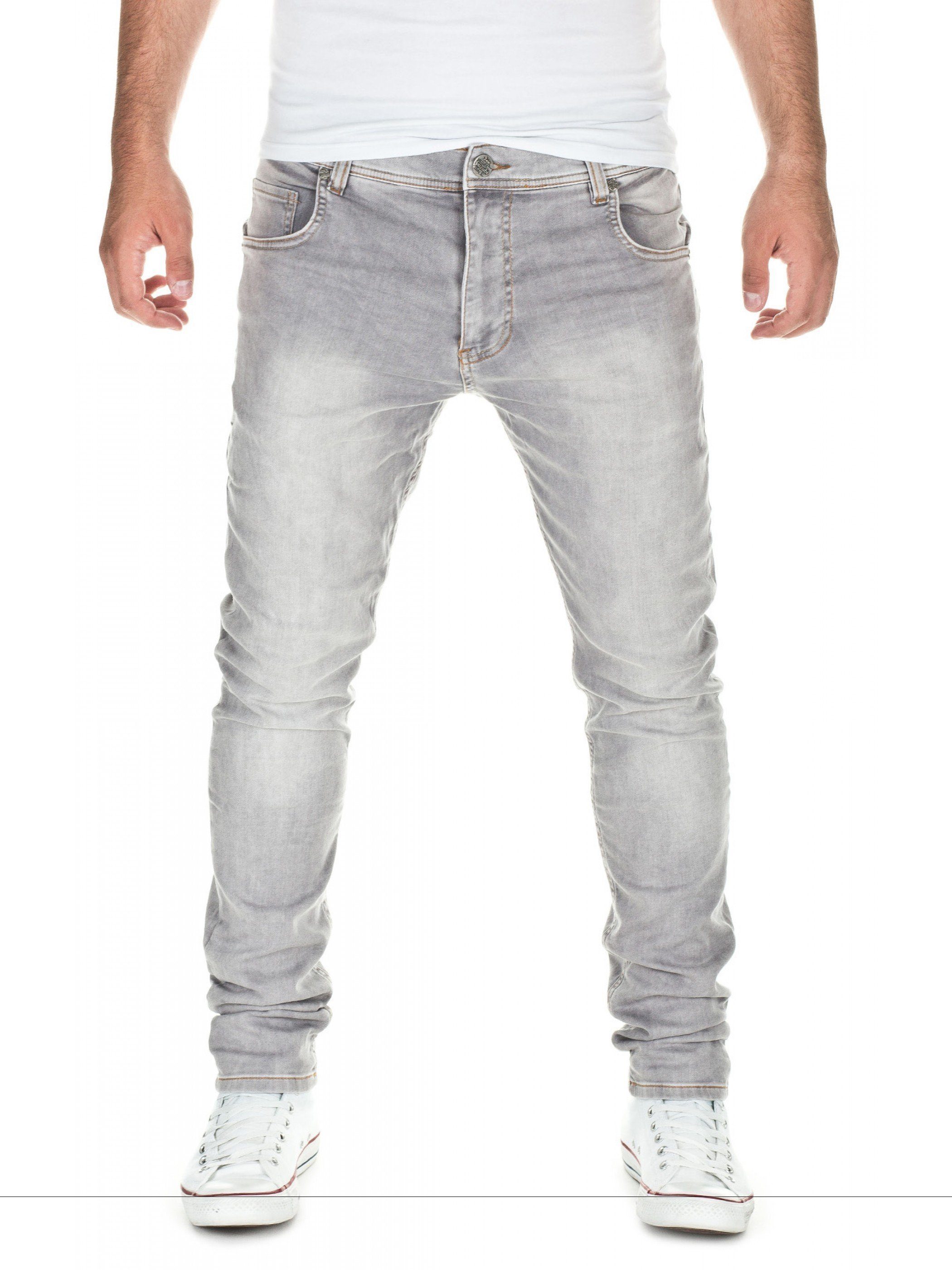 Yazubi Slim-fit-Jeans Steve Stretch Jeans 5-Pocket-Style Grau (light grey 10063)