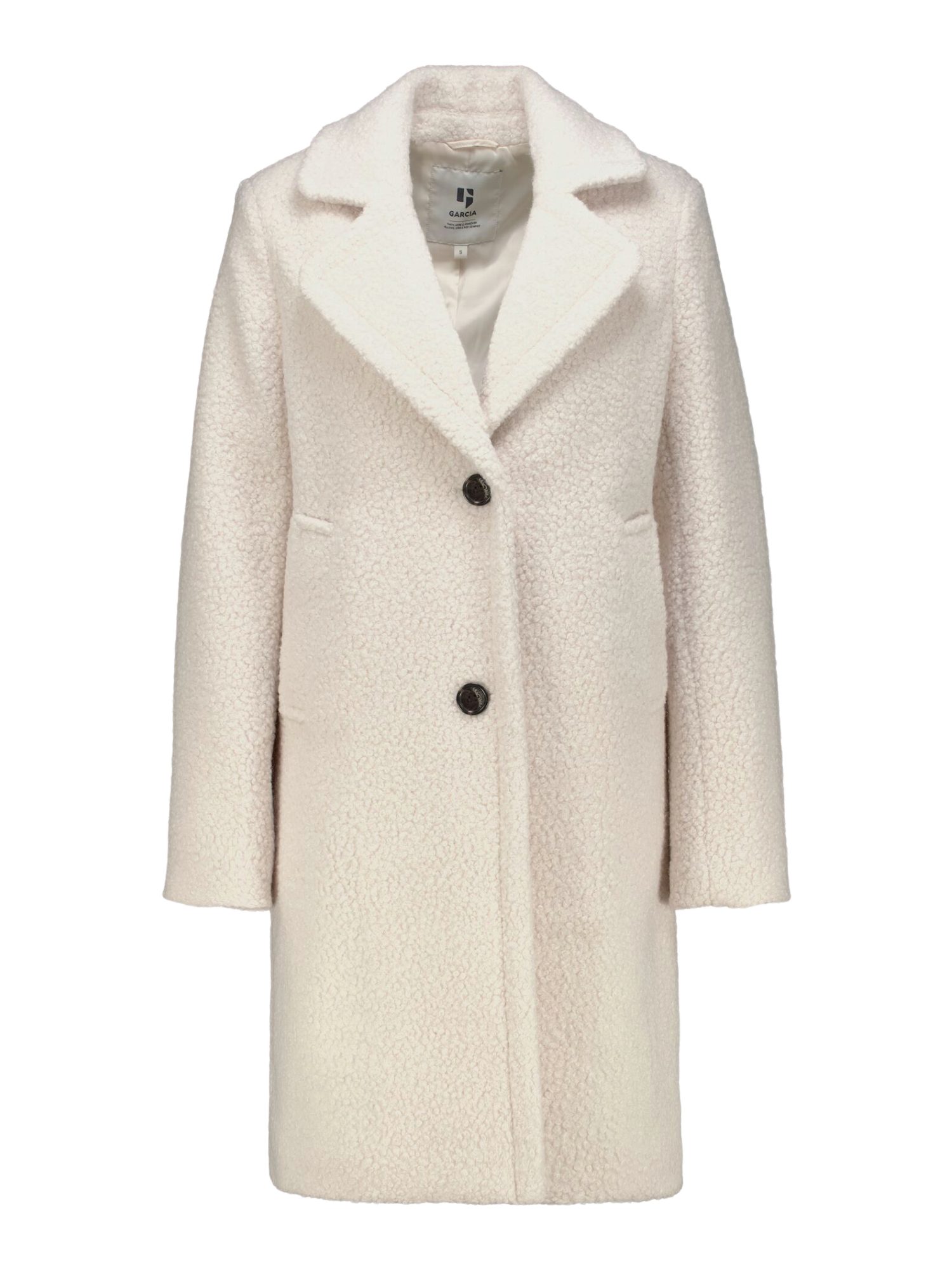 Garcia Kurzjacke weiß,Casual,Polyester,Unifarben,Reverskragen,Langarm,Regular Fit