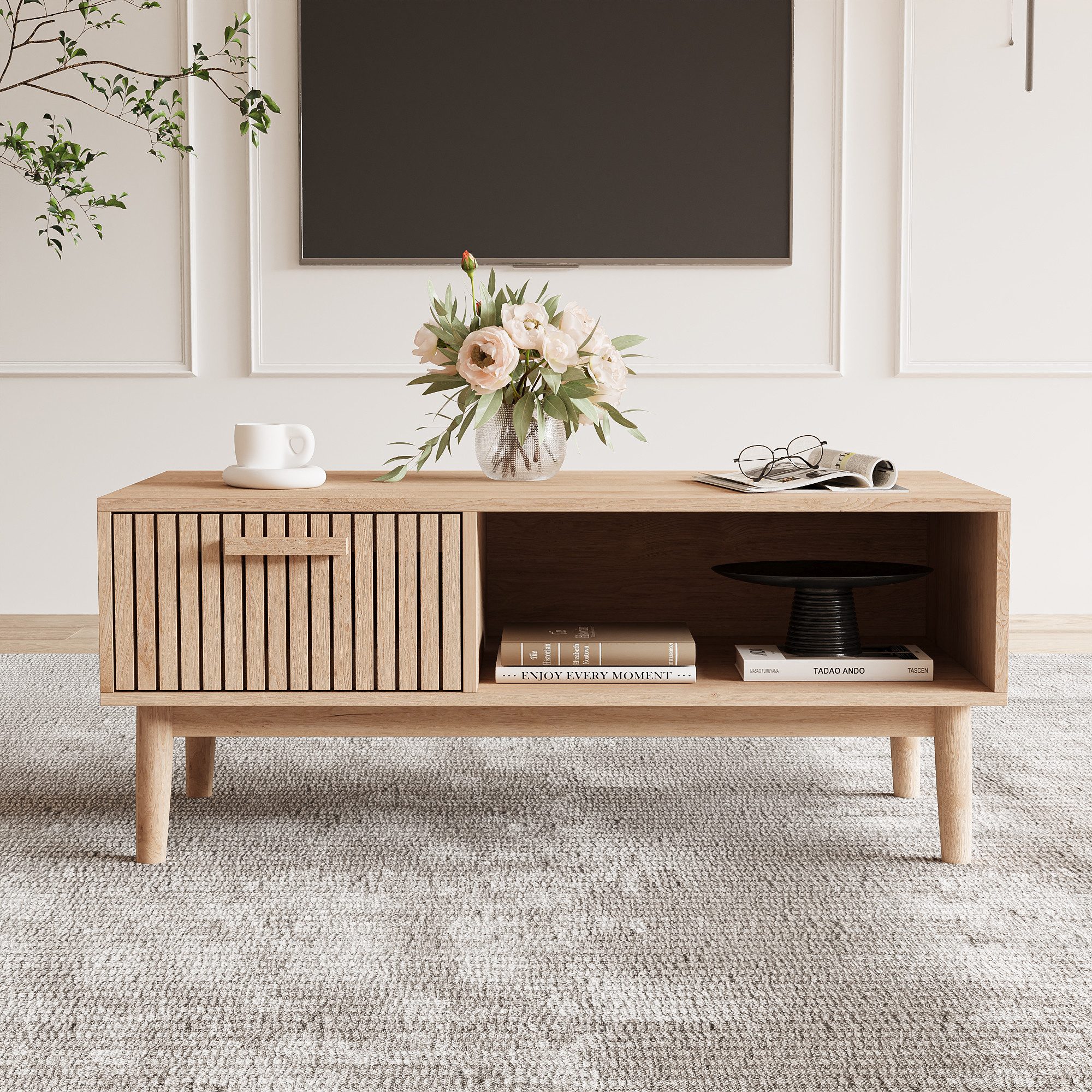FUROKOY Couchtisch Kaffeetisch im wohnzimmer Beistelltisch günstig online kaufen