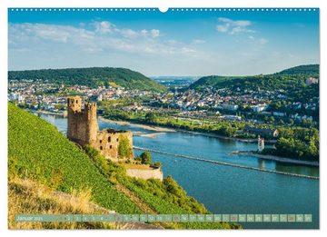 CALVENDO Wandkalender Burgen am Mittelrhein II (Premium, hochwertiger DIN A2 Wandkalender 2023, Kunstdruck in Hochglanz)