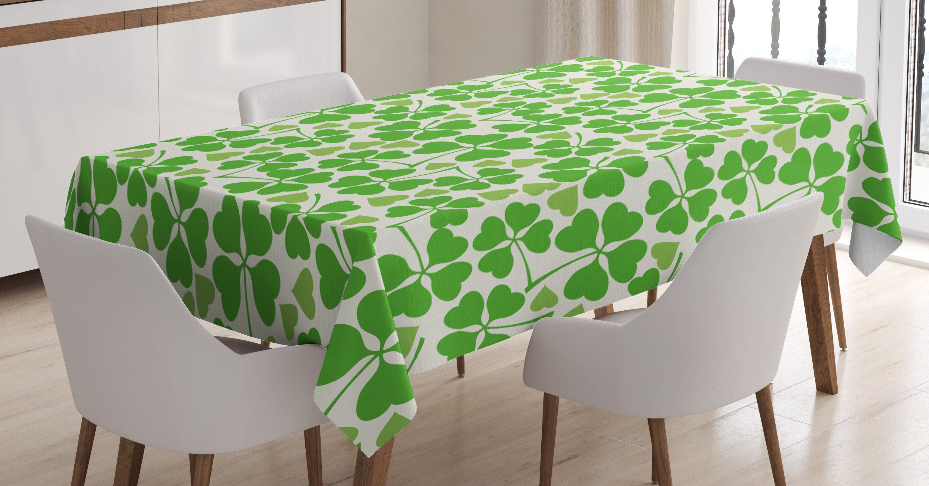 Bereich Farben, Gälisch Tischdecke Klare Abakuhaus geeignet Clovers Farbfest Für Waschbar irisch Außen Natur den