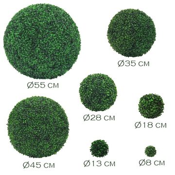 Kunstpflanze Buchsbaum Kugel Plastikpflanze Künstliche Pflanze Buxus Deko Ø35cm Decovego, Decovego